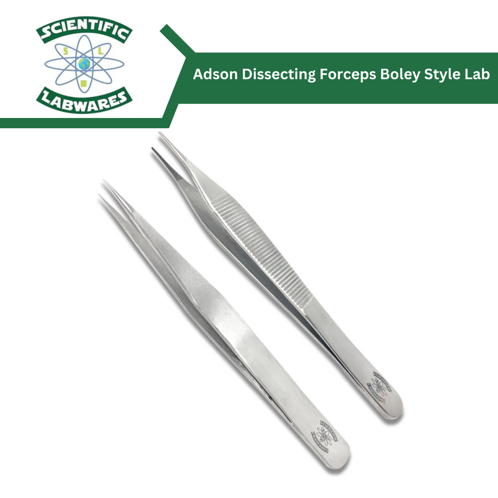 Scientific Labwares Stainless Steel Adson Dissecting Forceps Boley Style Lab