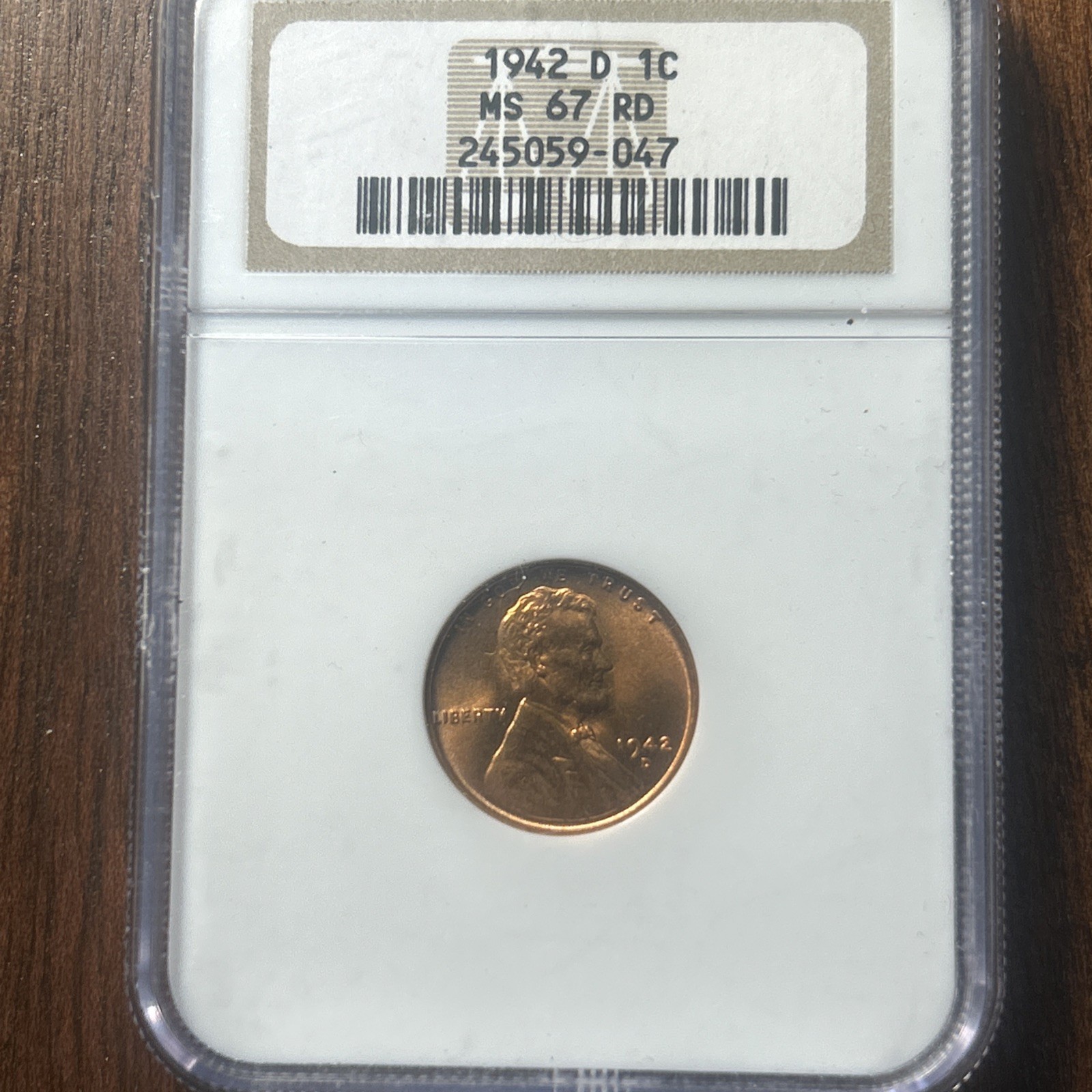1942 D Lincoln Wheat Cent NGC MS 67 RD FREE Shipping