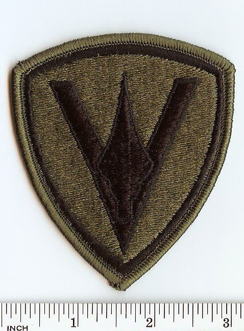 USMC 5th Marine Division PATCH Subdued OD camo ! 5th MarDiv for camouflage