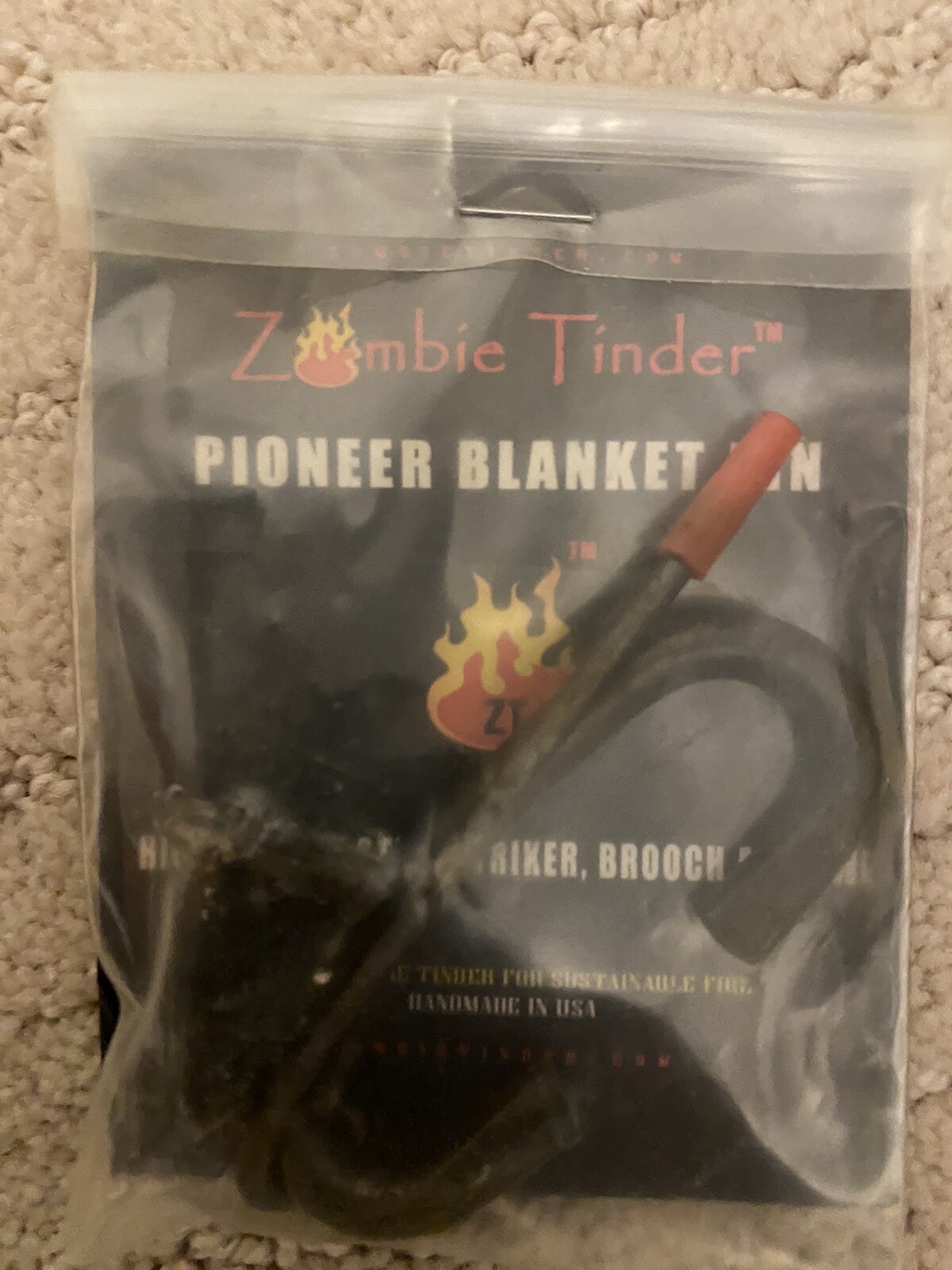 Zombie Timber Pioneer Blanket Pin Fire Starter