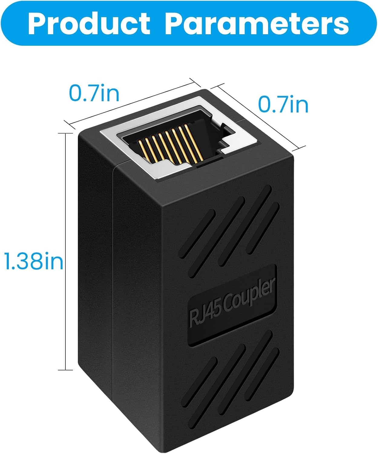 RJ45 Coupler, Ethernet Coupler-Female to Female Internet Network Cable black