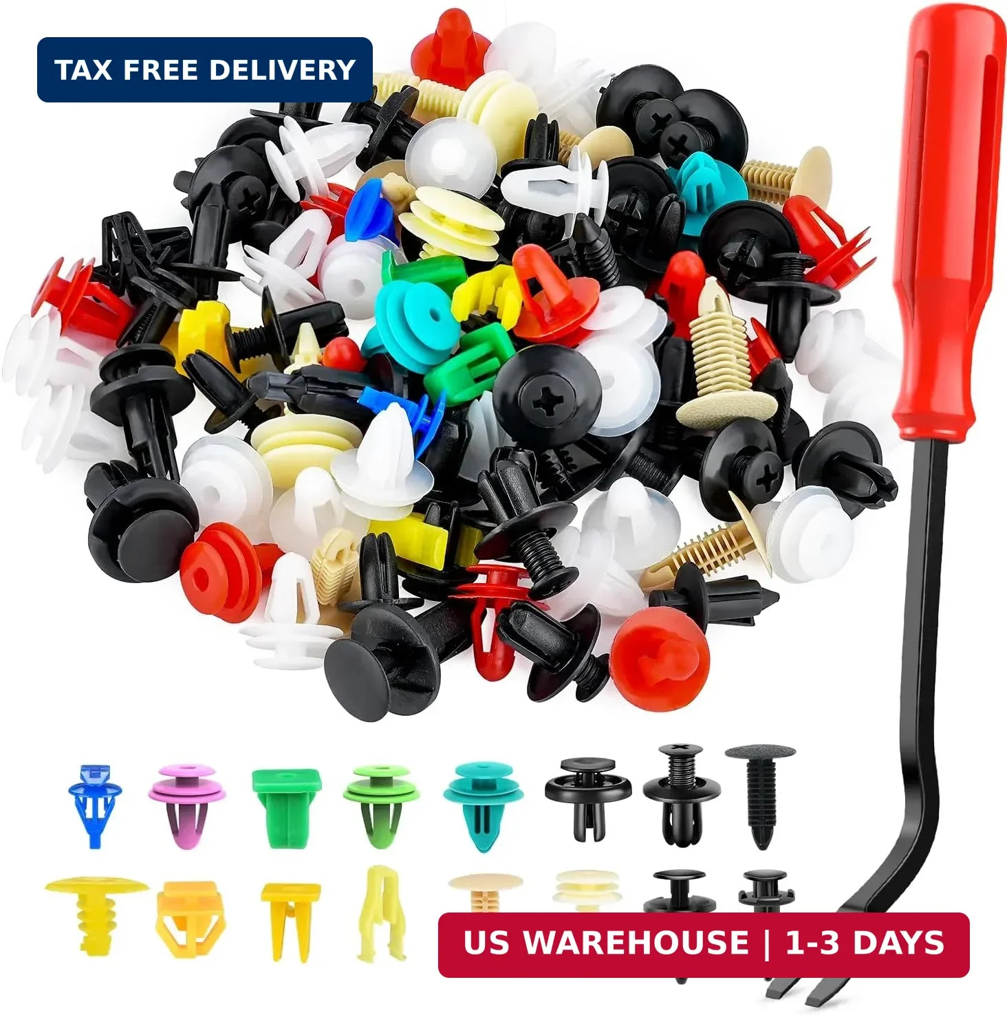 GOOACC 501PCS Universal Car Clips Mixed Auto Bumper Fender Trim Door Panel Shiel