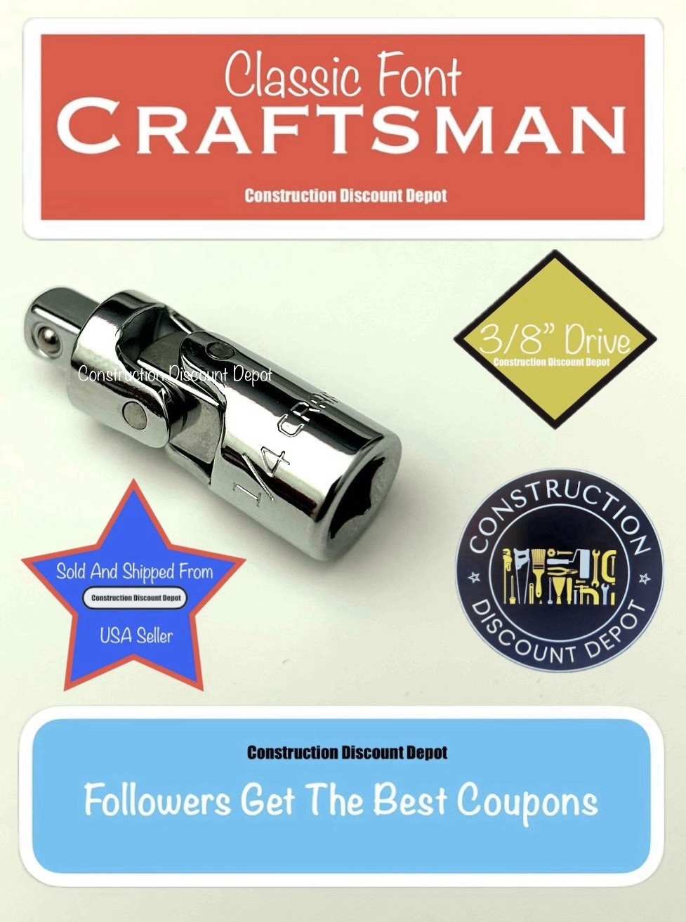 CRAFTSMAN Universal Joint Socket  1/4" In  Drive 4280