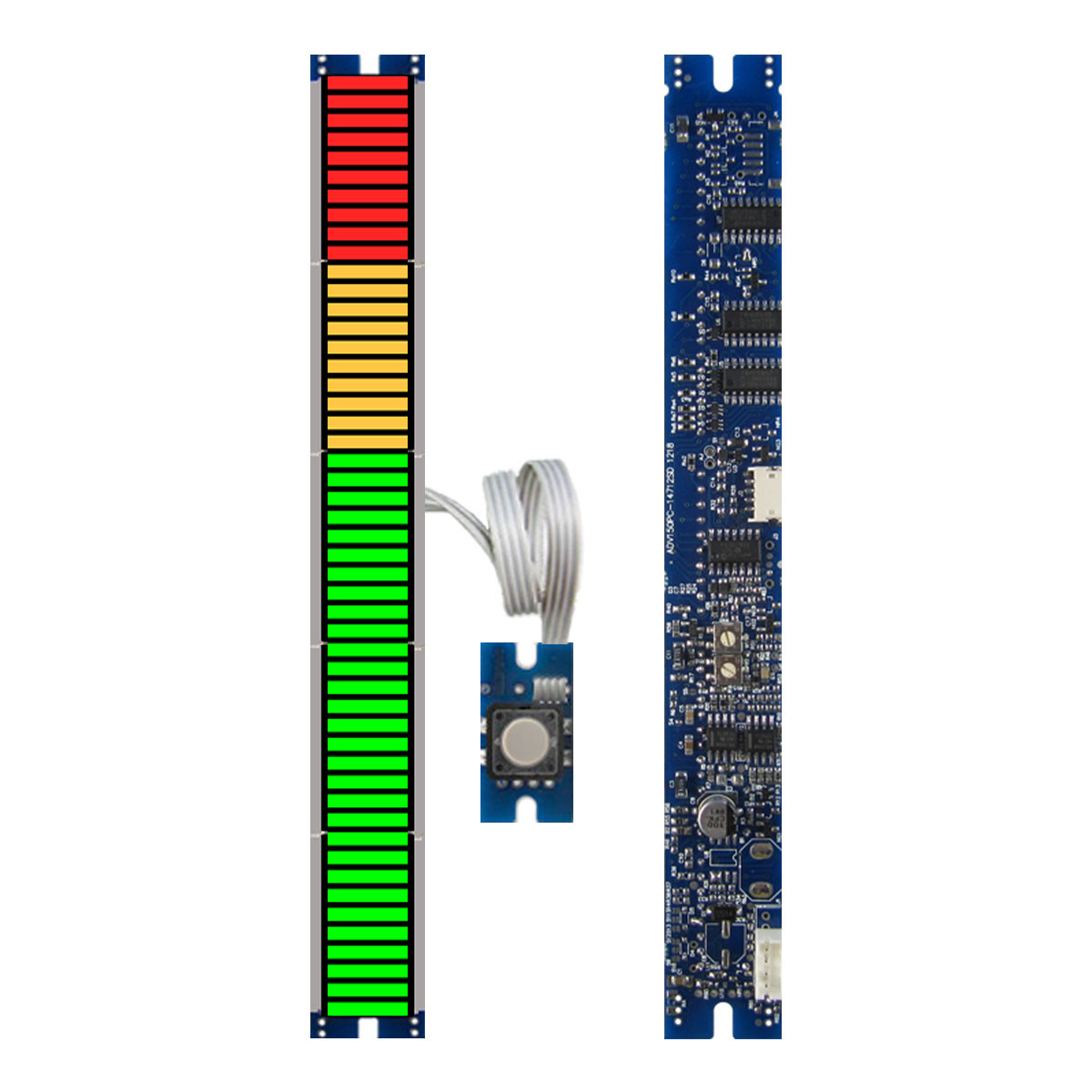 50seg 147mm LED Stereo VU Meter Audio Sound Console Peak hold bar/dot Display