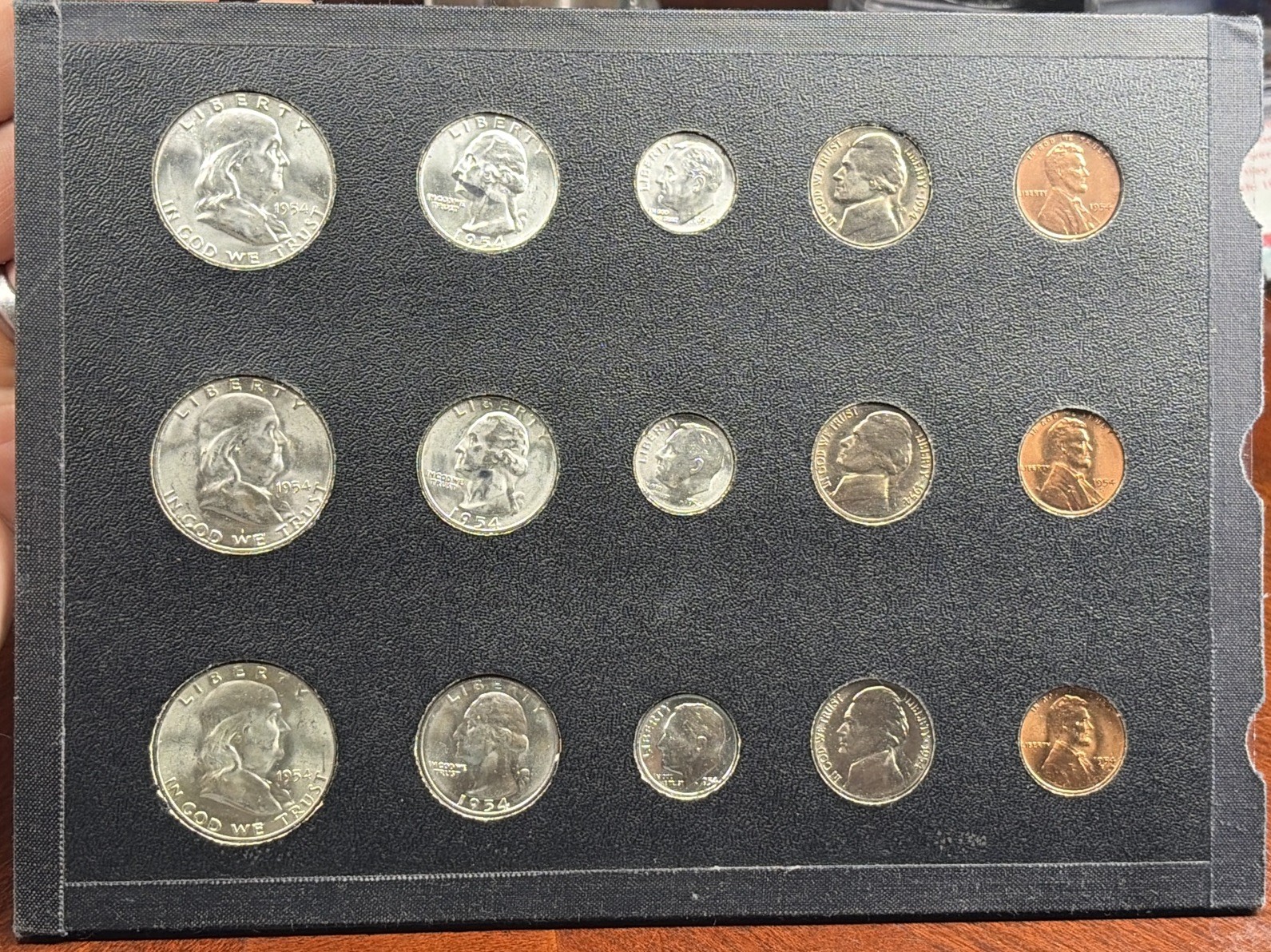 1954 U.S. Mint Uncirculated Set of 50C 25C 10C 5C 1C