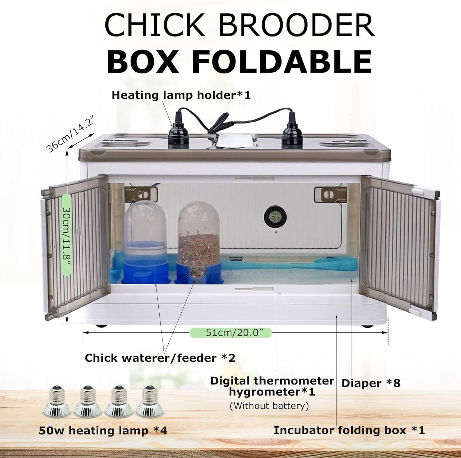 Chicken Brooder Box for Chicks Brooder Heater Chicks Warmer Brooder Plate Kit