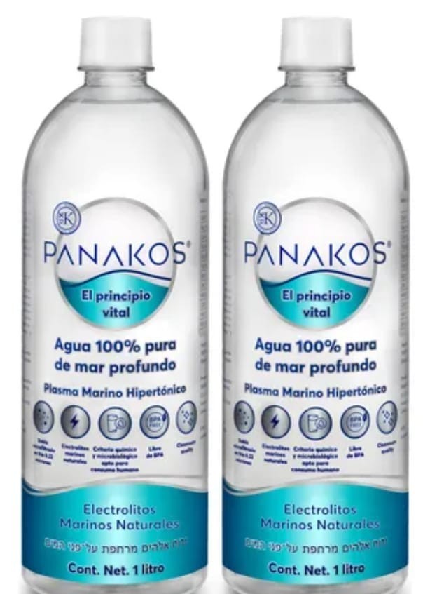 Lot Of 2 Bottles of 1 Lt. SEA WATER Agua De Mar Pure Marine  Lt. Exp July 2026