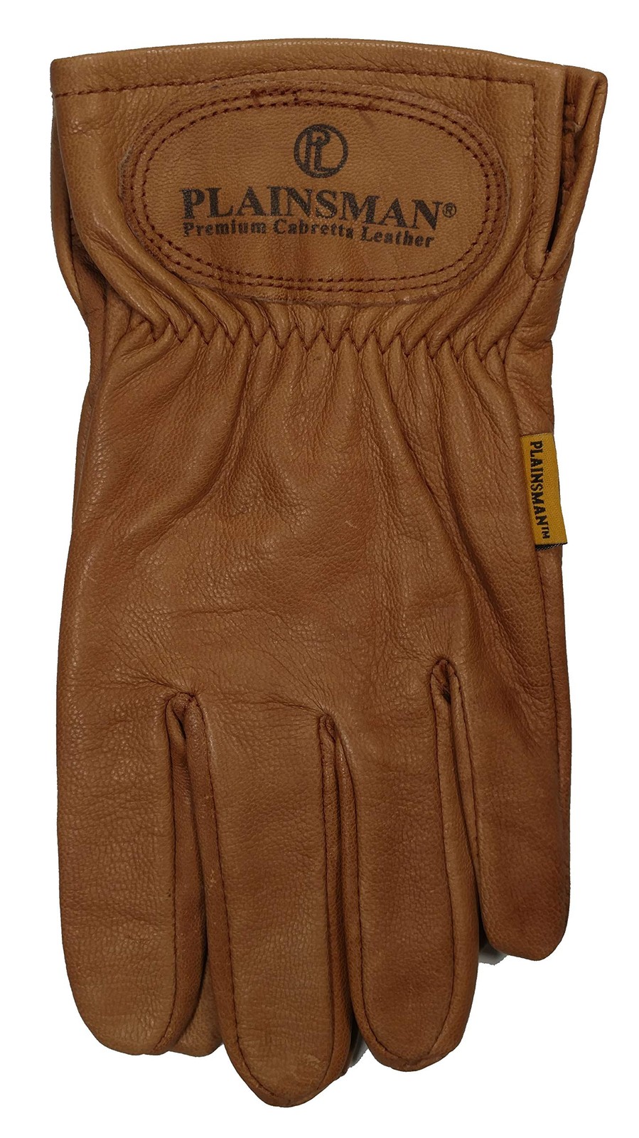 Plainsman Genuine Goatskin Cabretta Leather Gloves Brown 1 Pair Large,