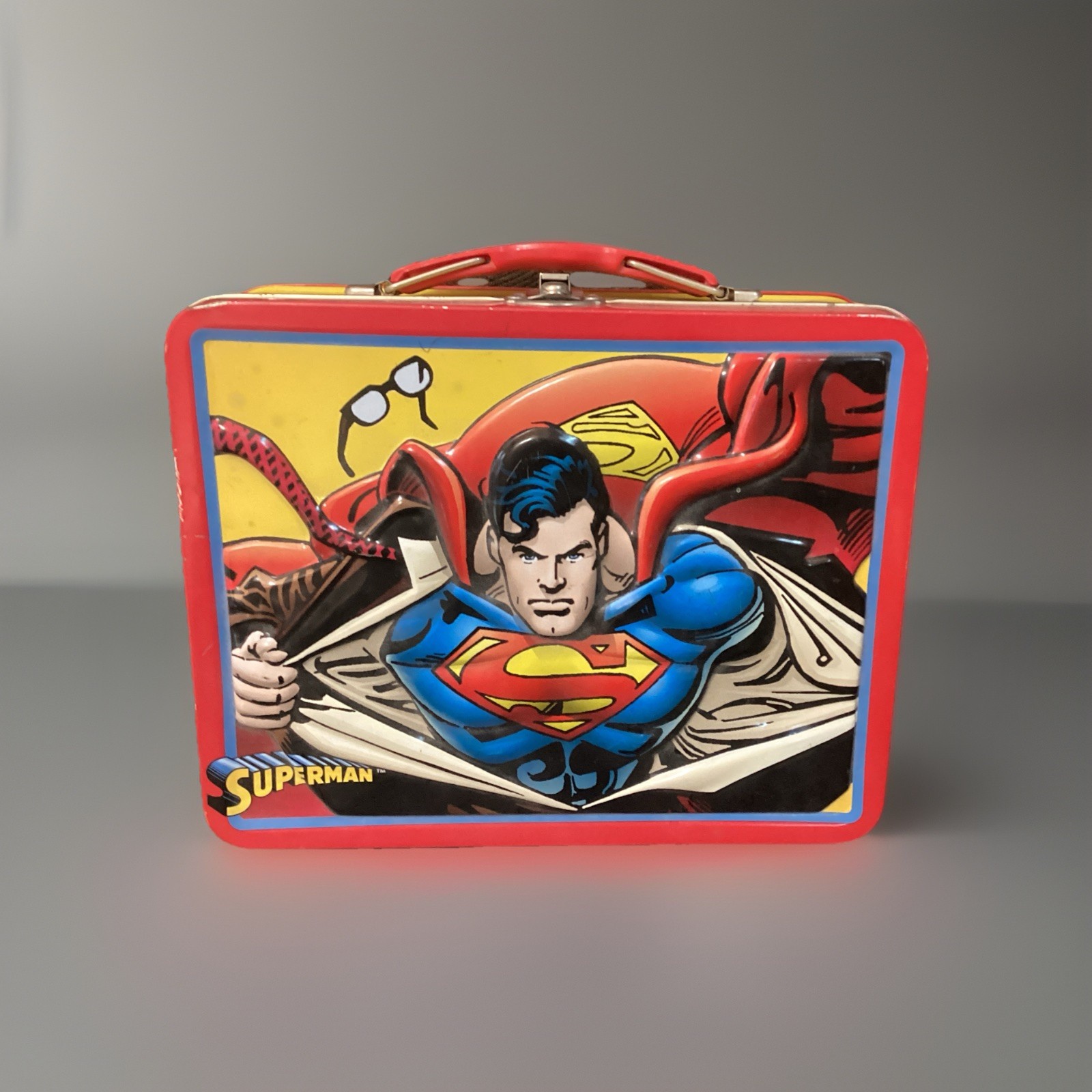 Superman 3D Embossed Lunch Box by The Tin Box Company DC Comics 2000