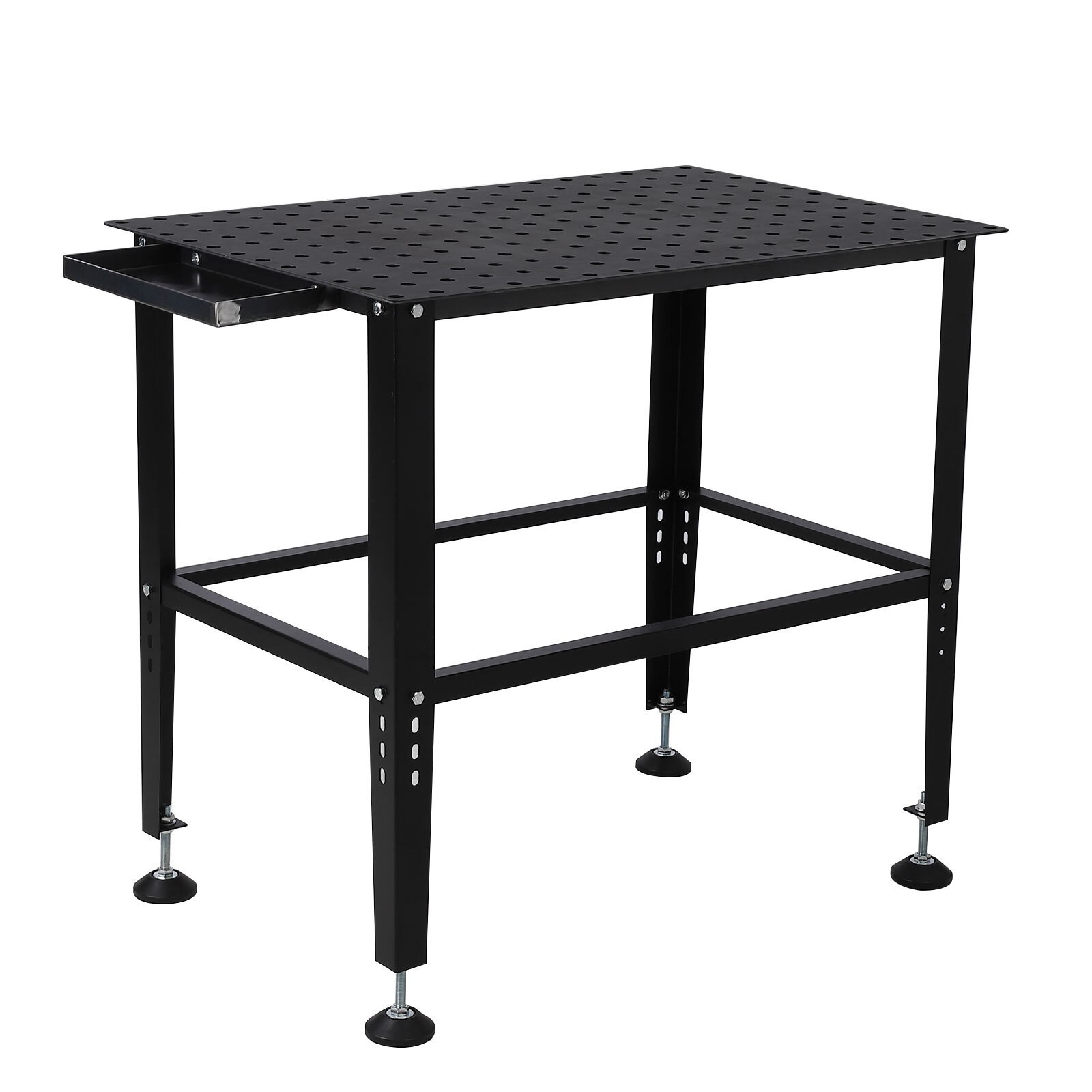 36x24in Carbon Steel Workbench Welding Sawing Table Storage Tray 1500lb Capacity