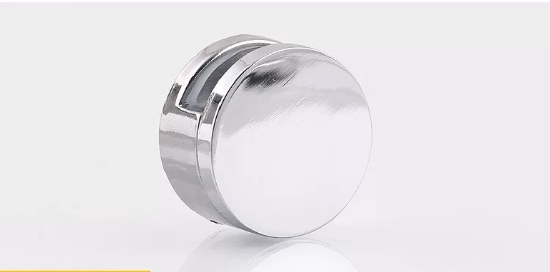 Round Chrome Mirror Clip - Set of 4