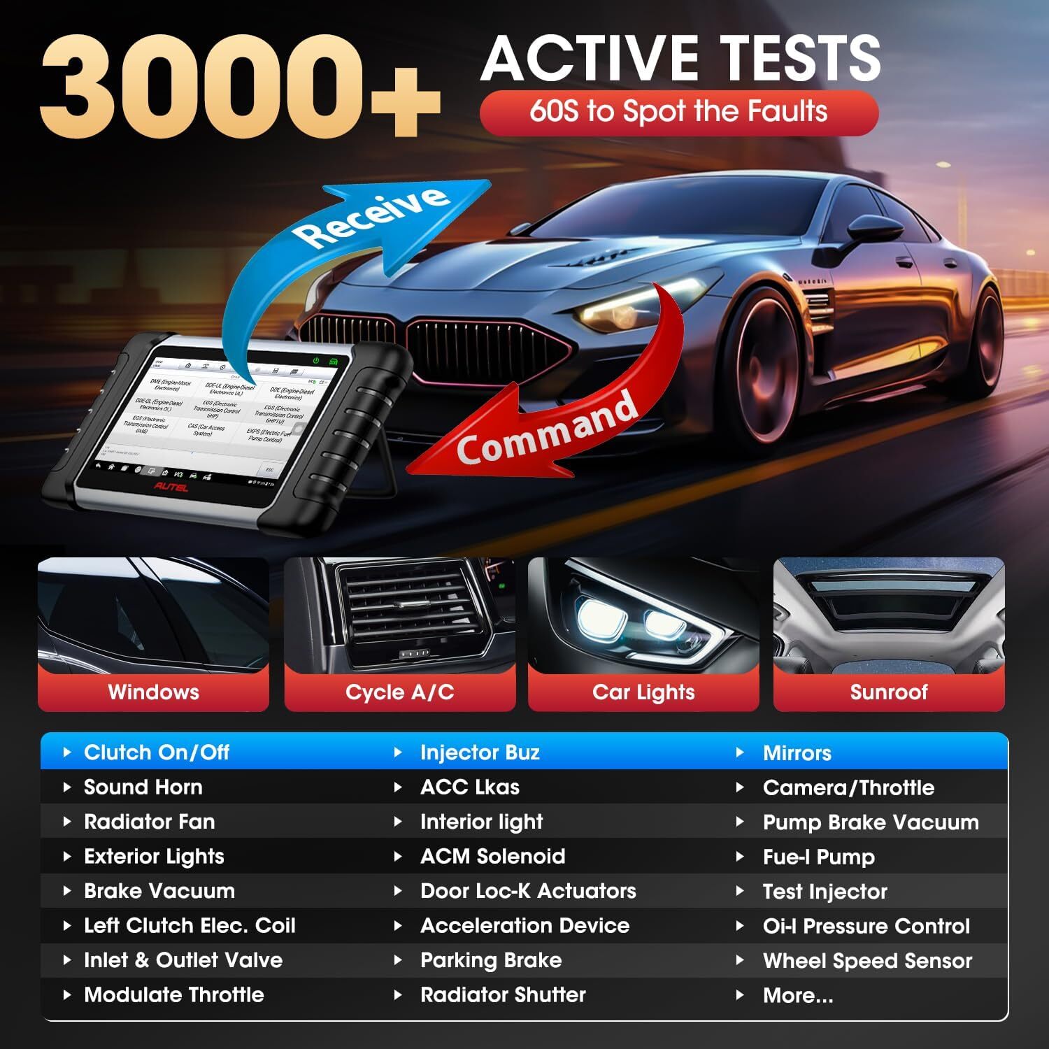 Autel MX808S PRO MaxiDAS DS708 Diagnostic Scanner OBD2 Code Reader Active Test