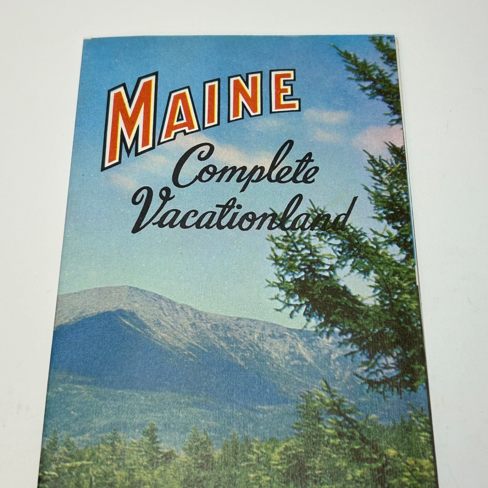 MAINE Complete Vacationland Vintage Illustrated 16-Page Brochure Circa 1950'S