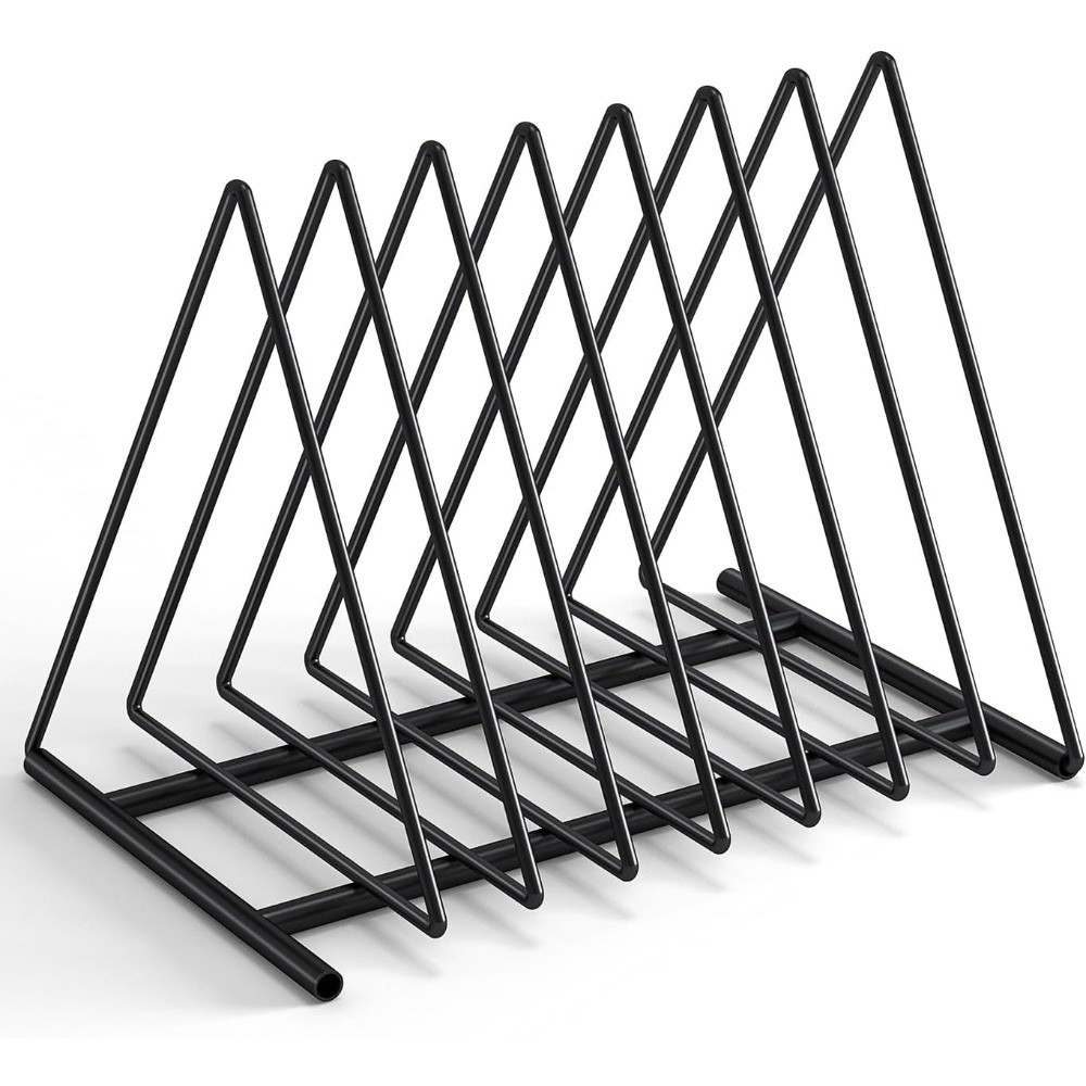 Metal Desktop File Organizer with 7 Slots, Document Rack Magazine Holder, Desk