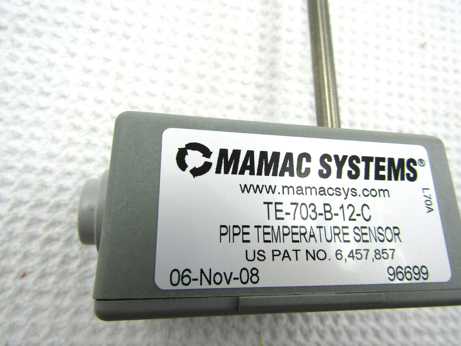 MAMAC SYSTEMS PIPE TEMPERATURE SENSOR TE-703-C-12-C