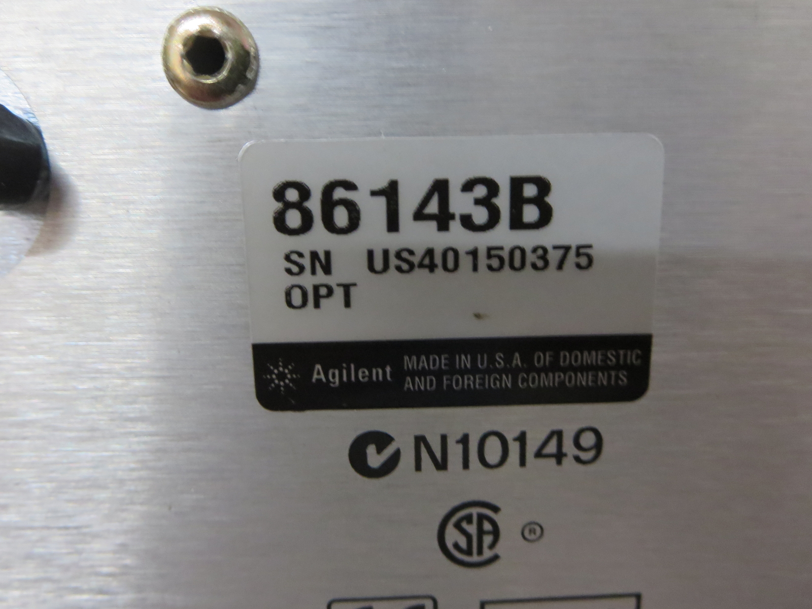 AGILENT 86145B OPTICAL SPECTRUM ANALYZER