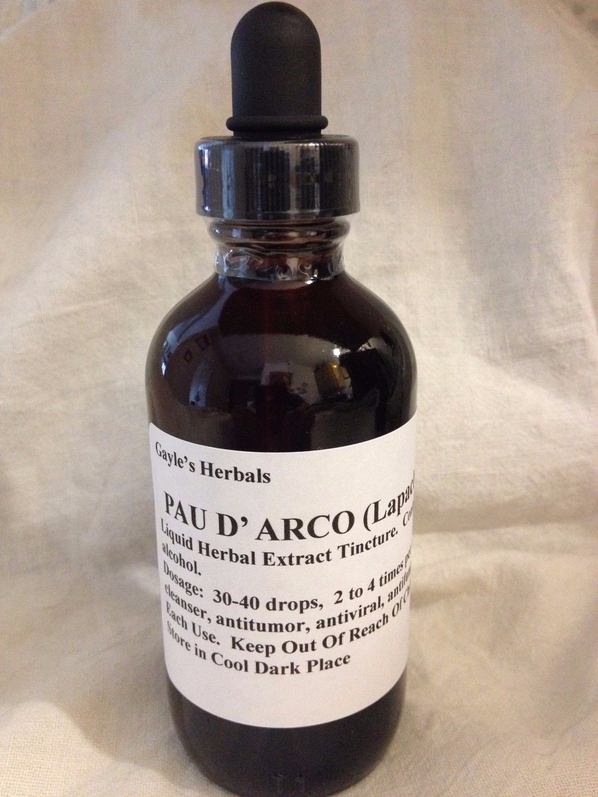 Pau D Arco (Lapacho & Taheebo) Organic Non-GMO Herbal Tincture 4 floz