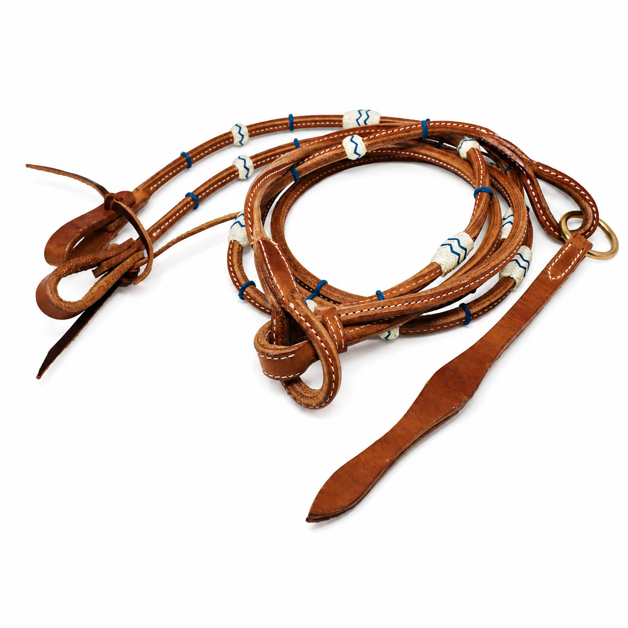 Challenger USA Horse Western Tack Leather Rawhide Romal Reins 66RT36