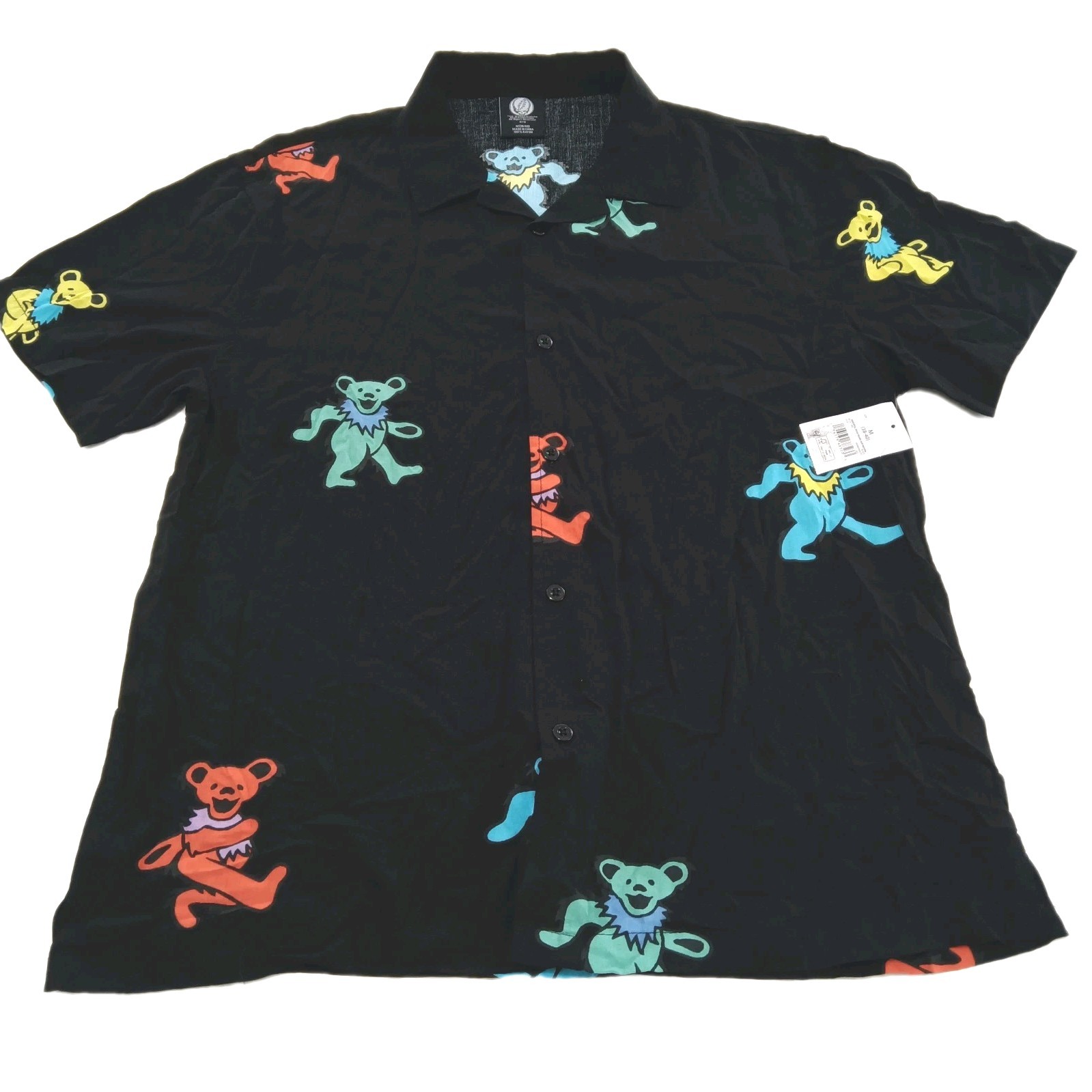 NWT Grateful Dead Jimmy Dead Bears AOP Button Down Size Medium Dancing Bears