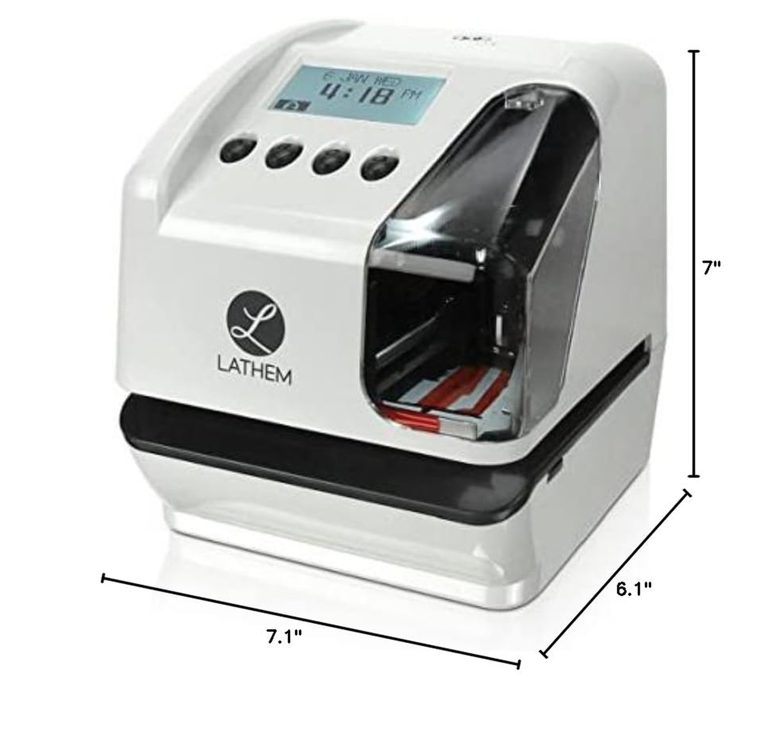 Lathem LT5000 Electronic Multi-Line Date and Numbering Document Stamp Time Cl...