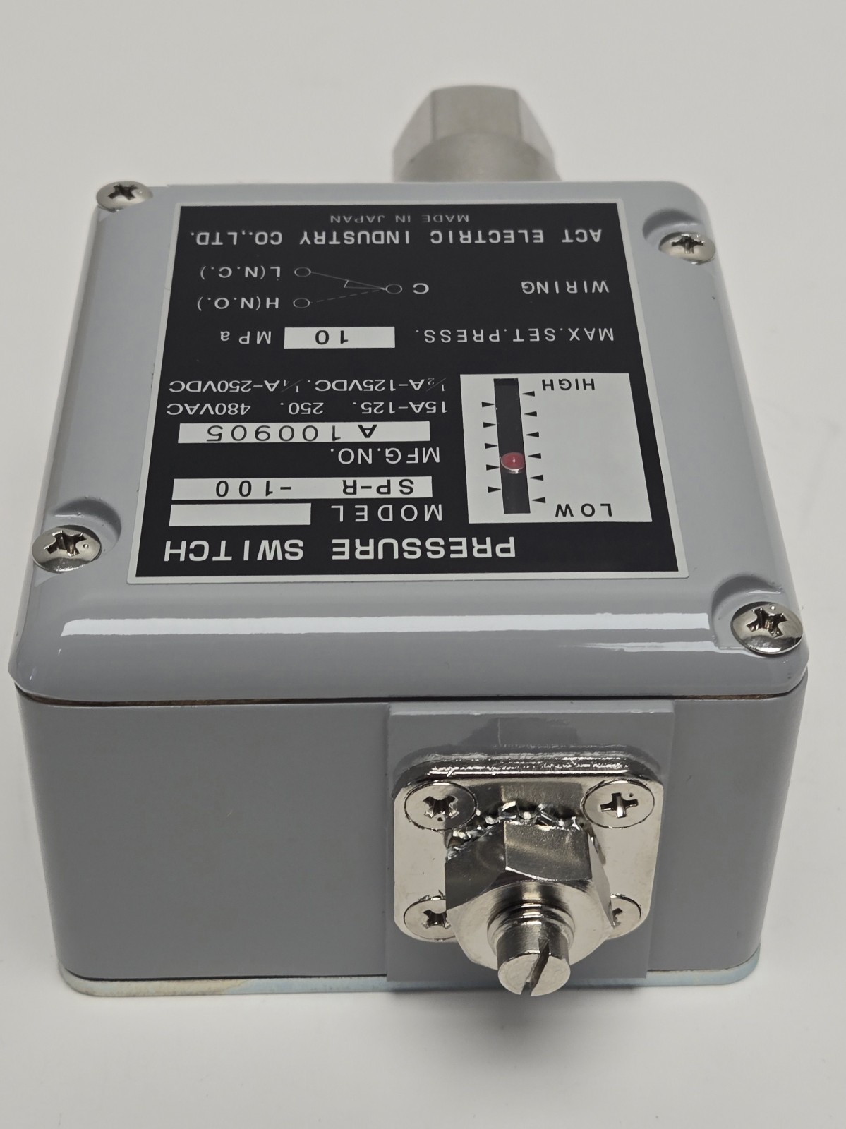 ACT ELECTRIC PRESSURE SWITCH SP-R-100. 10 MPa