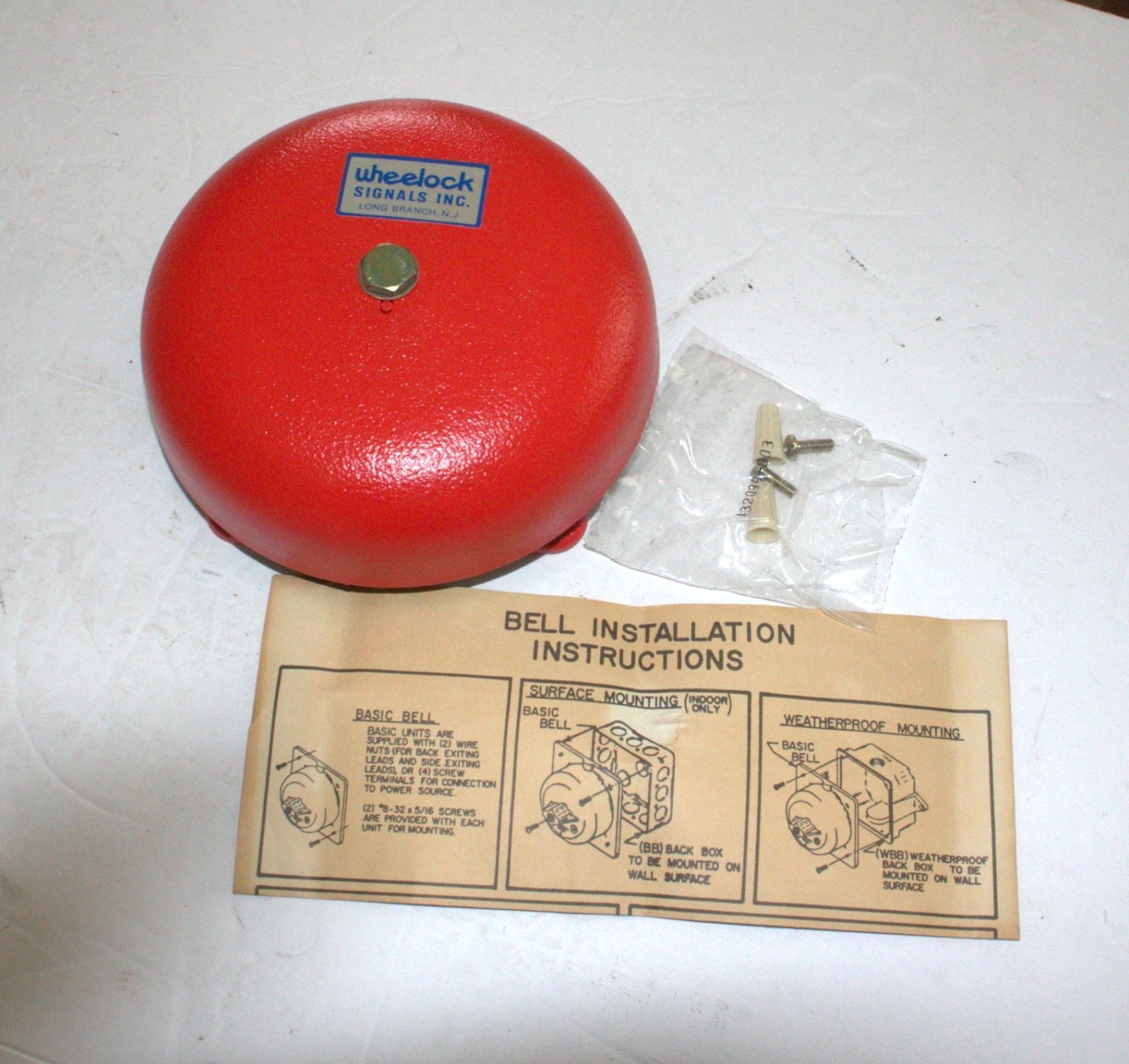 Vintage 1984 Wheelock 10819 Fire Alarm Red Ser. 46 G6 24 VDC