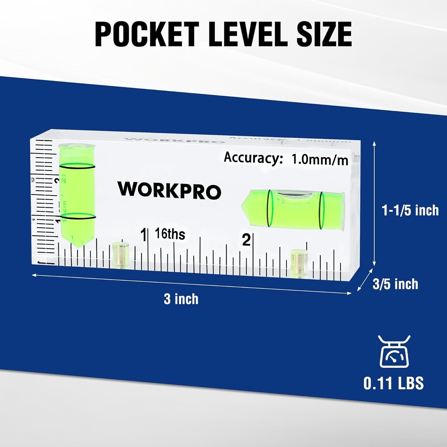 3-Inch Magnetic Mini Level Tool with Dual Bubbles for Precision Alignment