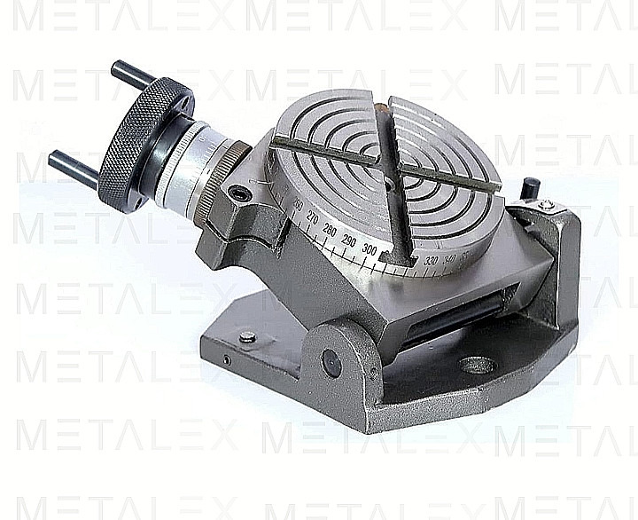 METALEX 4" (100mm) Tilting Rotary Table with 50mm 3-Jaw Mini Lathe Chuck Milling