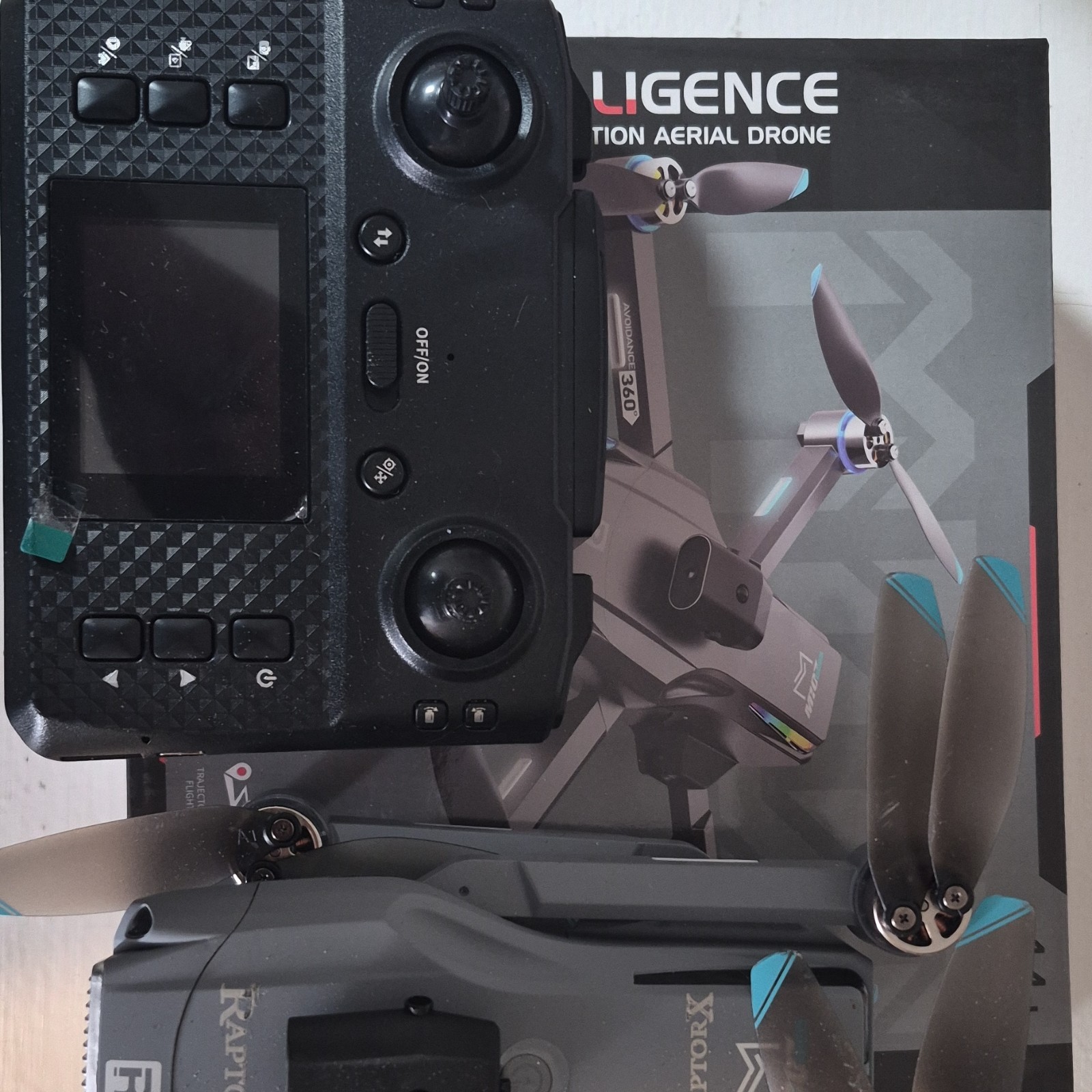 RaptorX 360 Quadcopter With Camera & Remote Controller, Hobby Grade, Gray/Blue