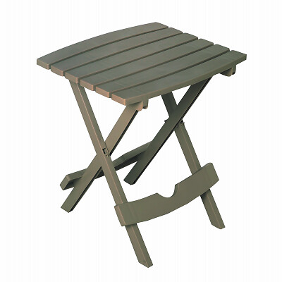Adams 258503 Quik-Fold Resin Side Table, Gray - Quantity 1