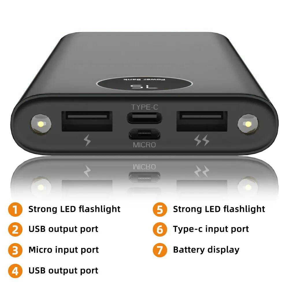 900000MAH Portable Power Bank LCD LED 2 USB Battery Charger For Mobile Phone New