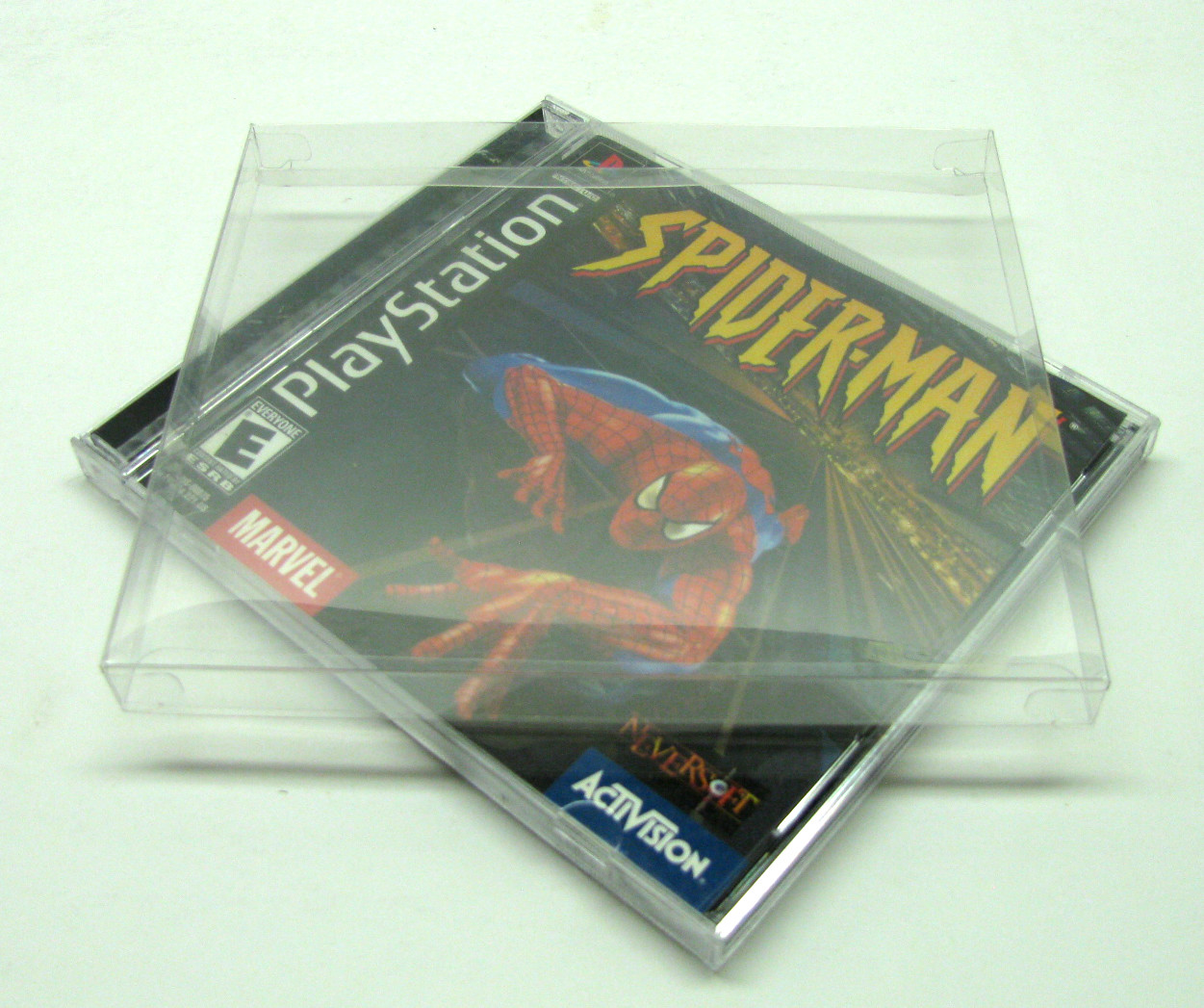 25x SONY PS1 PLAYSTATION ONE CIB CD - CLEAR PROTECTIVE BOX PROTECTOR SLEEVE CASE