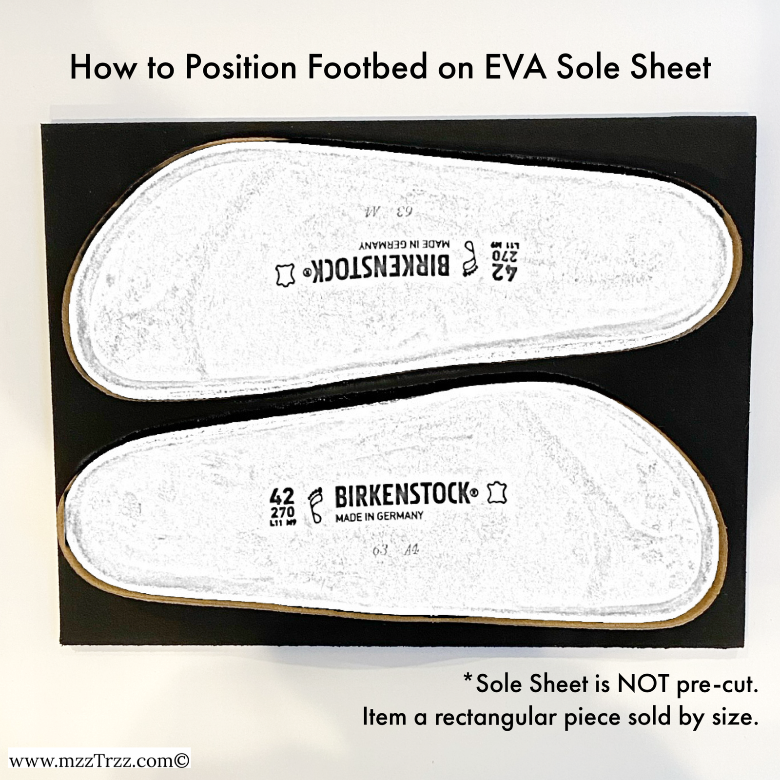 Shoemaking - Birkenstock - Authentic EVA Sole Sheet - By the Size