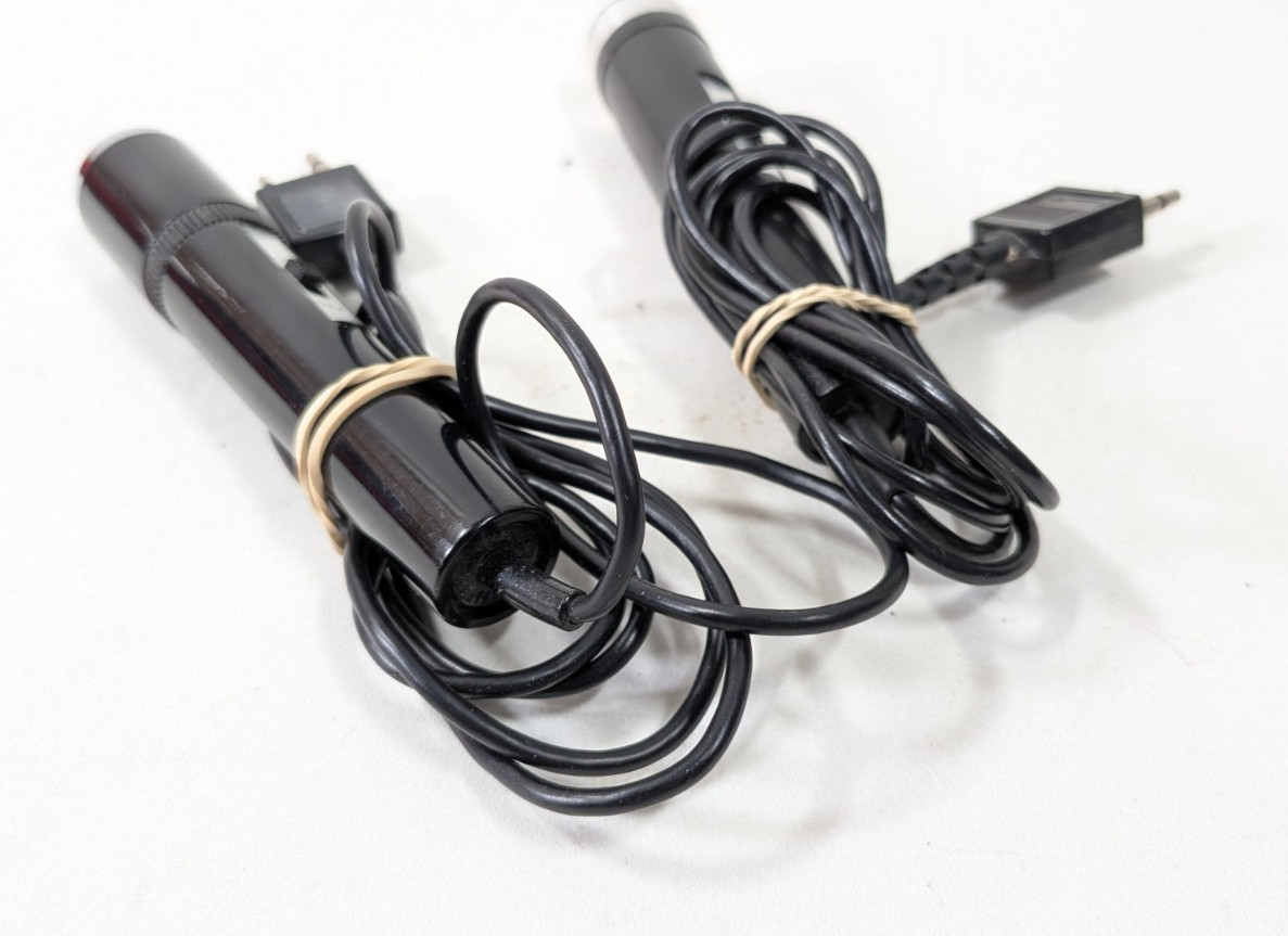 2 Vintage Wired Classic Microphone with On Off switch Untested