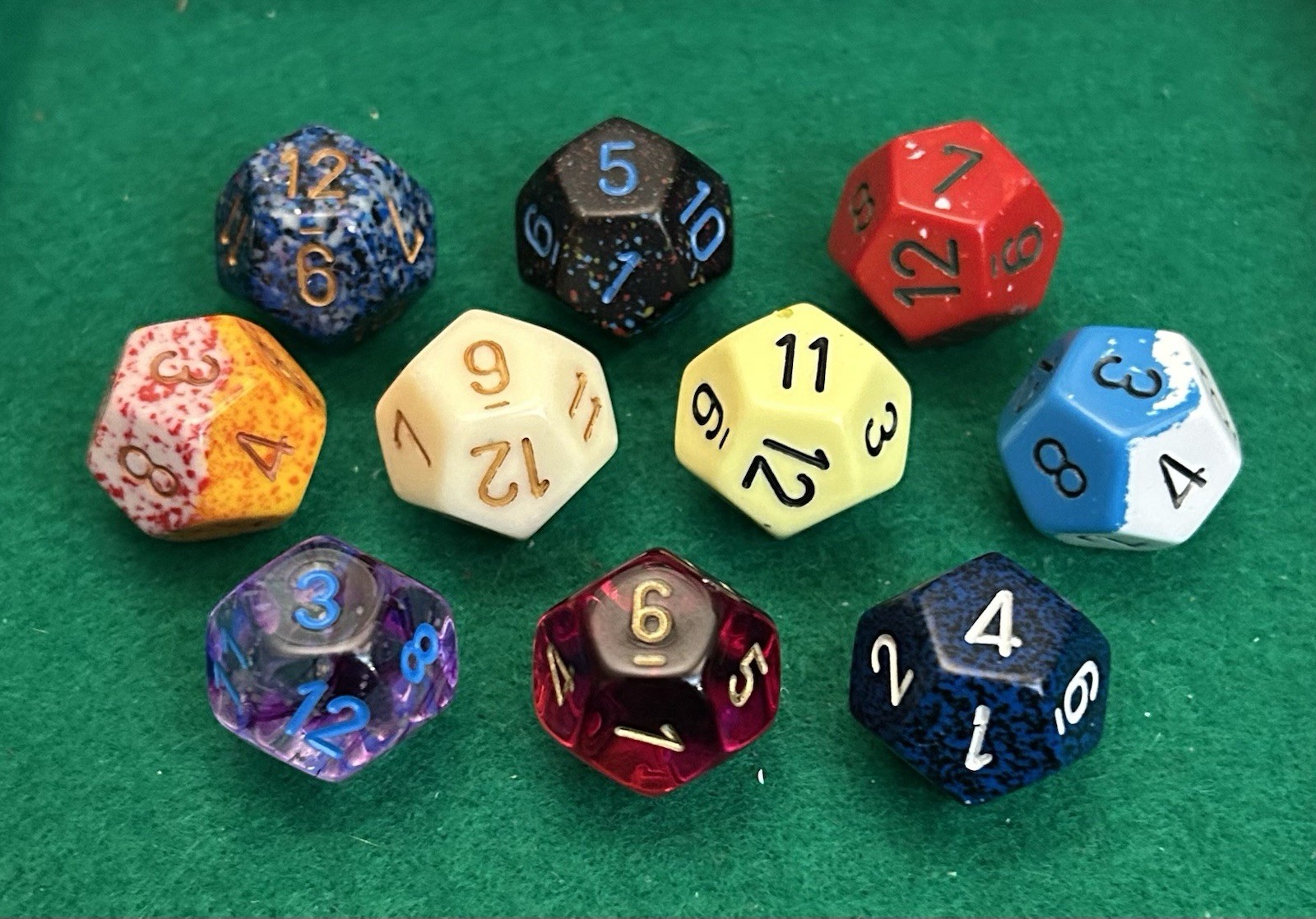Chessex dice lot - D12 - Twelve-sided Dice
