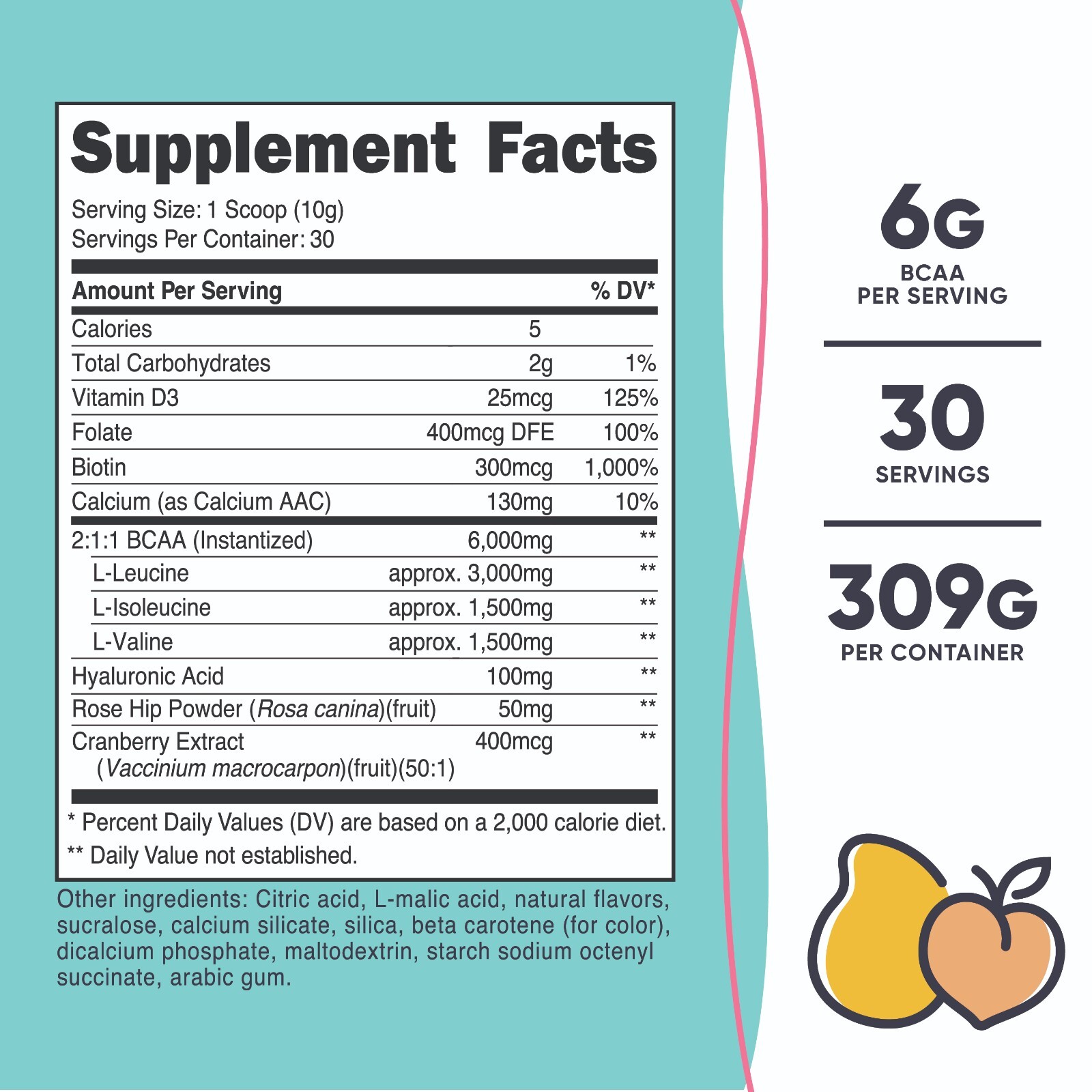Nutricost BCAA for Women (Peach Mango) 30 Servings