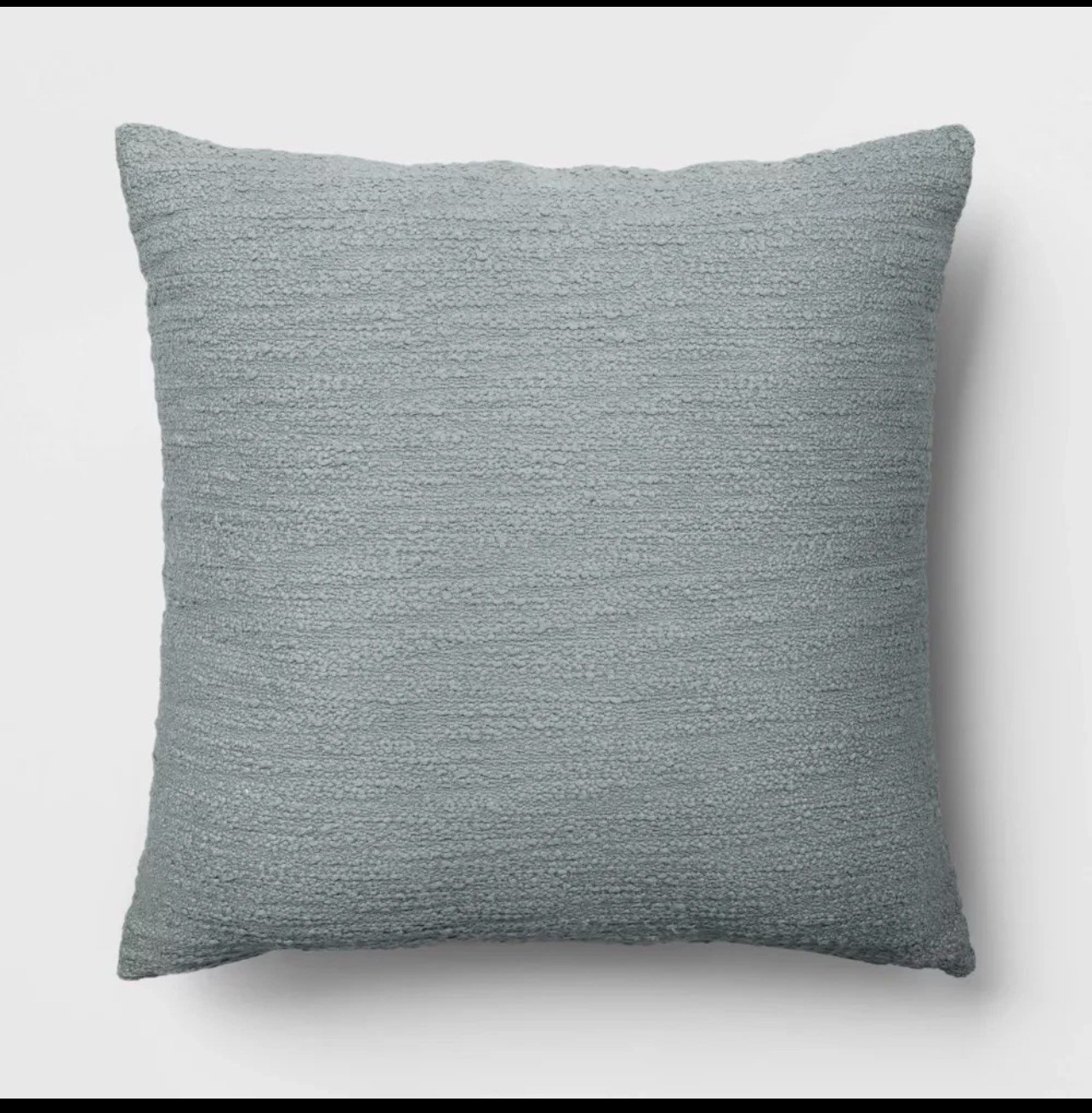 Oversized Square Cotton Boucle Reversible Throw Pillow with Linen Light