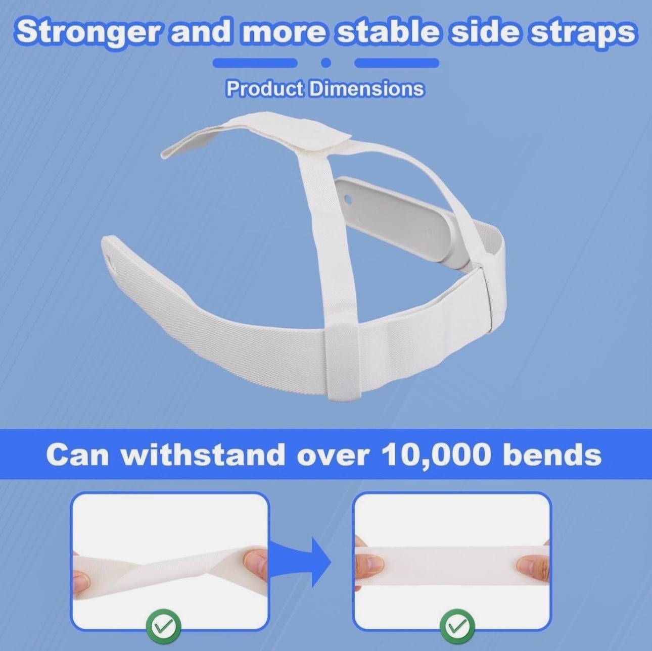 NEW! Oculus Meta Quest 3/3s Head Strap Replacement | OEM VR Adjustable Headband