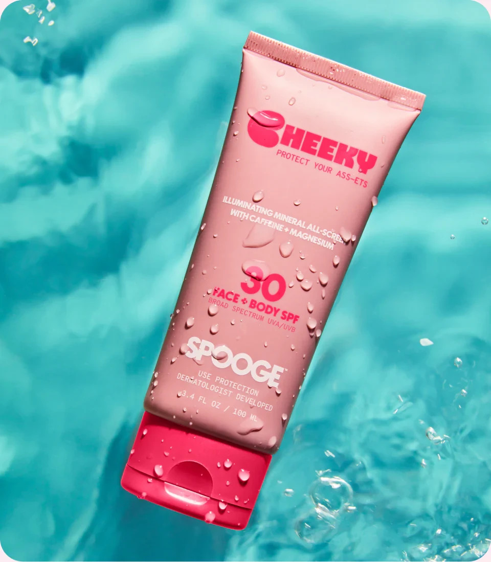 Cheeky Mineral Sunscreen SPF 30 - Shimmery Face + Body Protection - 3.4 oz - NWB
