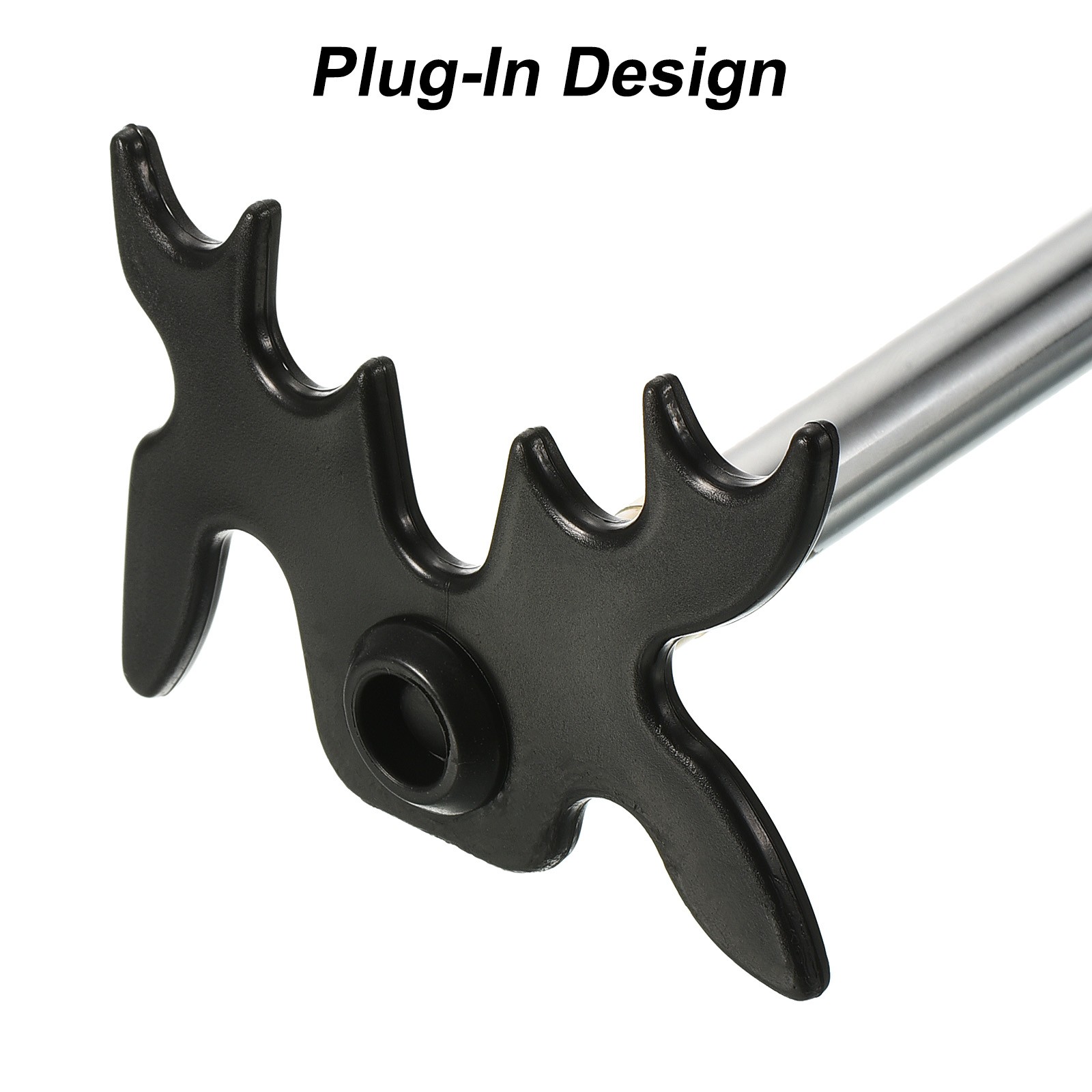 Billiard Bridge Head 13mm ID, 2pcs Plastic for Pool Table, Black