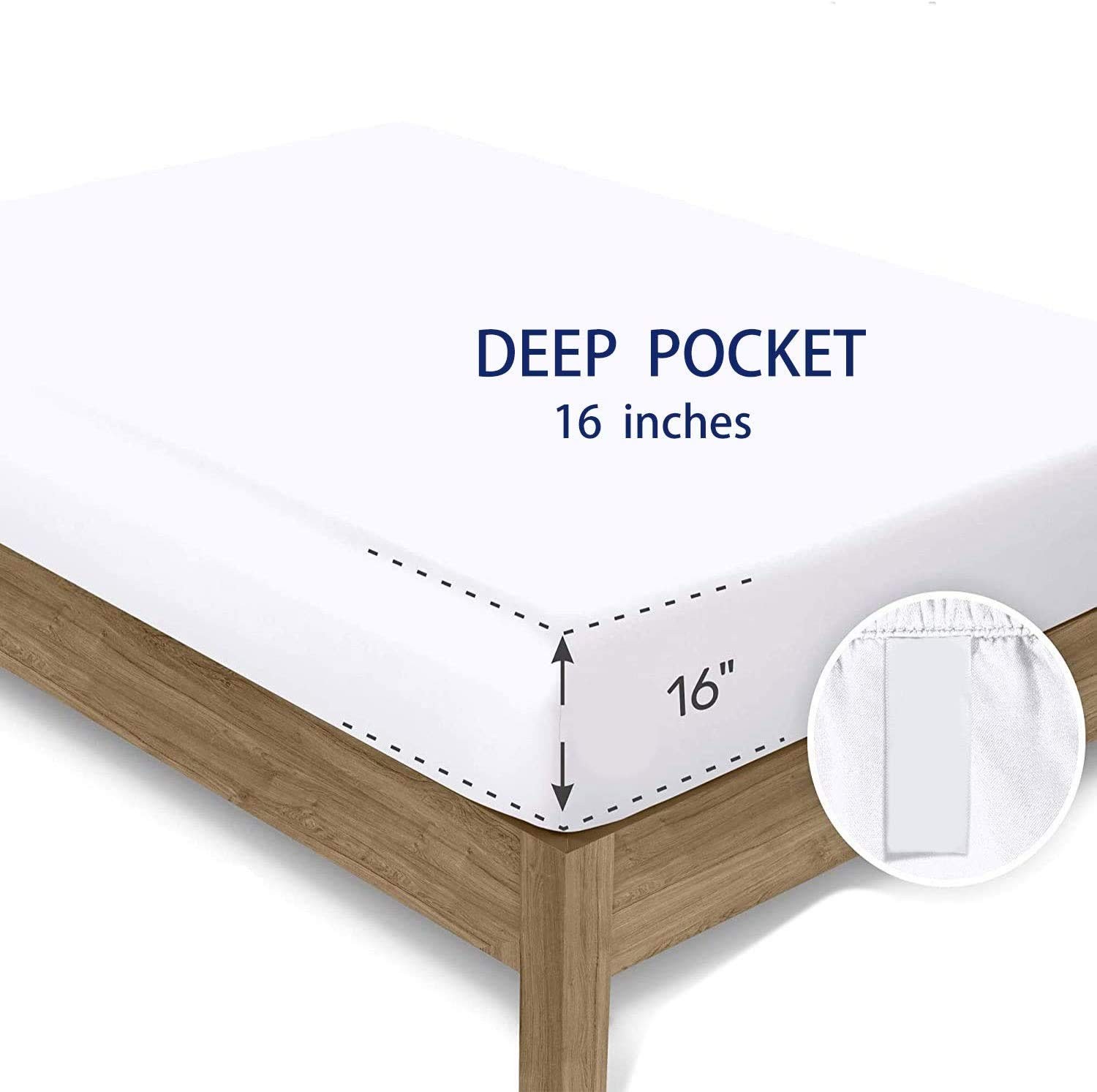 Marble Texture Printed Bed Sheets Set Queen Size Modern Marble Aesthetic Fitt...