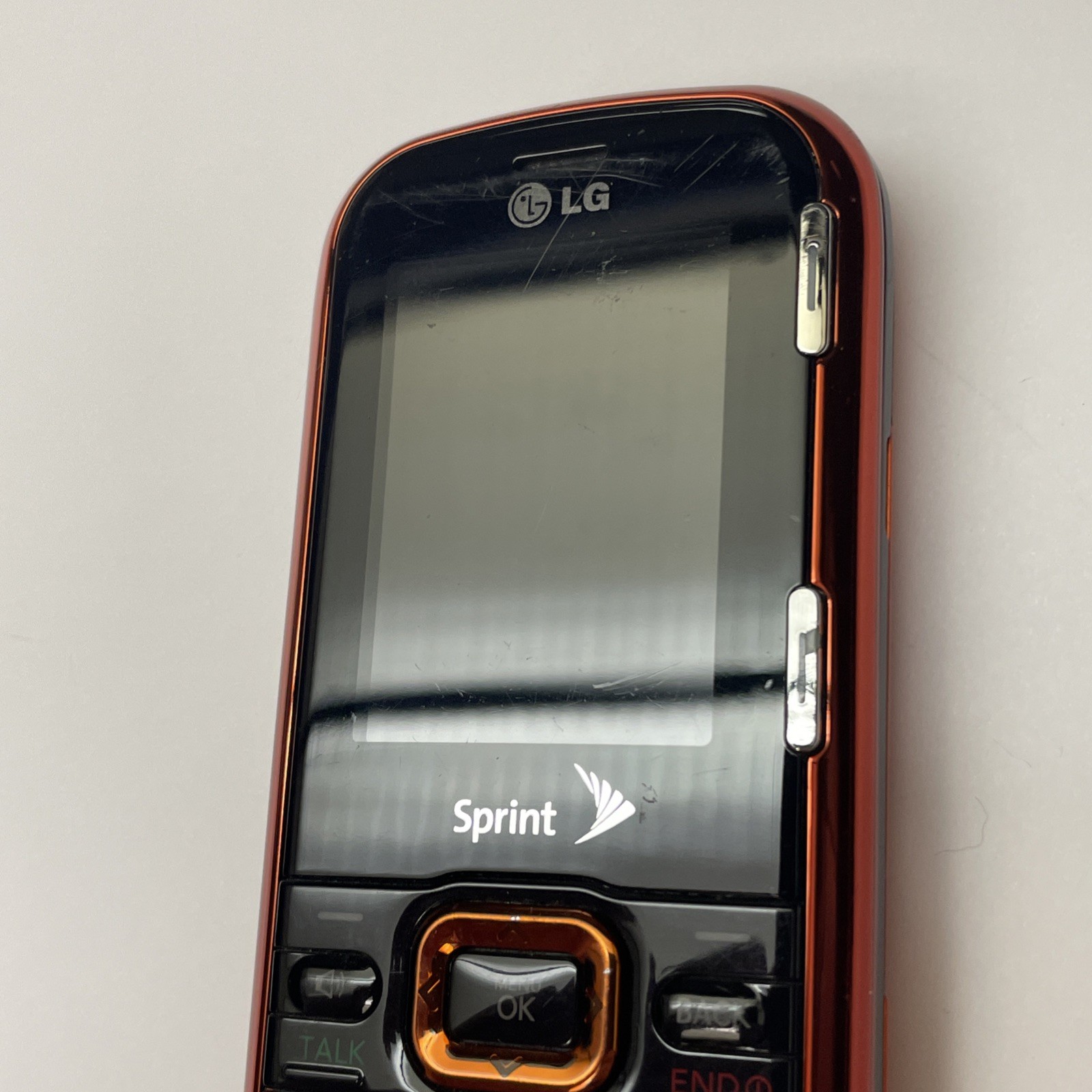 LG Rumor 2 Slider Phone (Sprint) - Black - As Is - Powers On - Orange