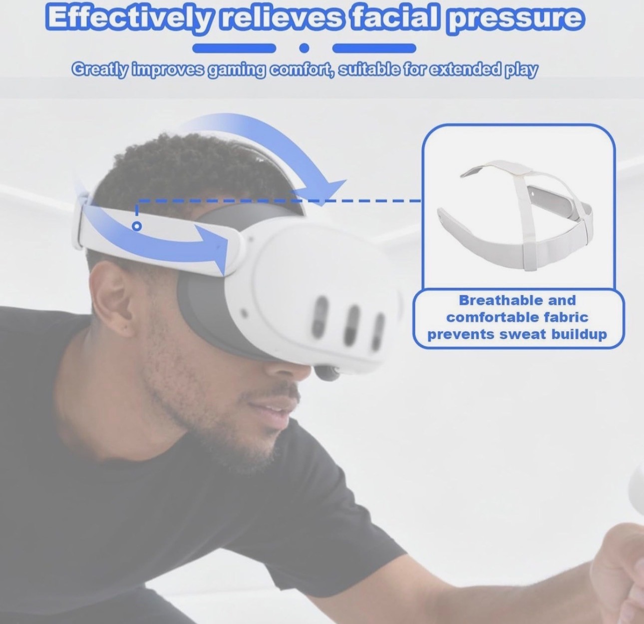 NEW! Oculus Meta Quest 3/3s Head Strap Replacement | OEM VR Adjustable Headband