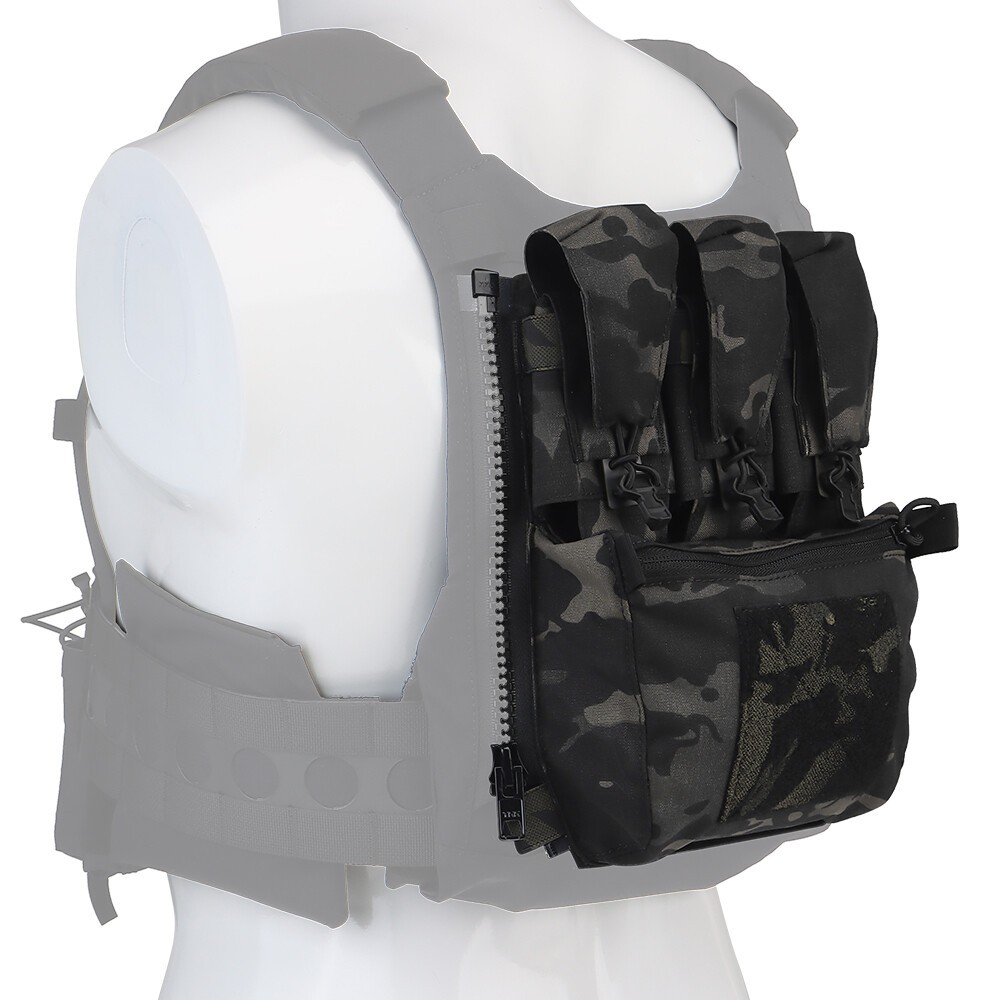 Tactical Back Panel with Multiple Pockets for FCPC V5 Plate Carrier Airsoft Hunt