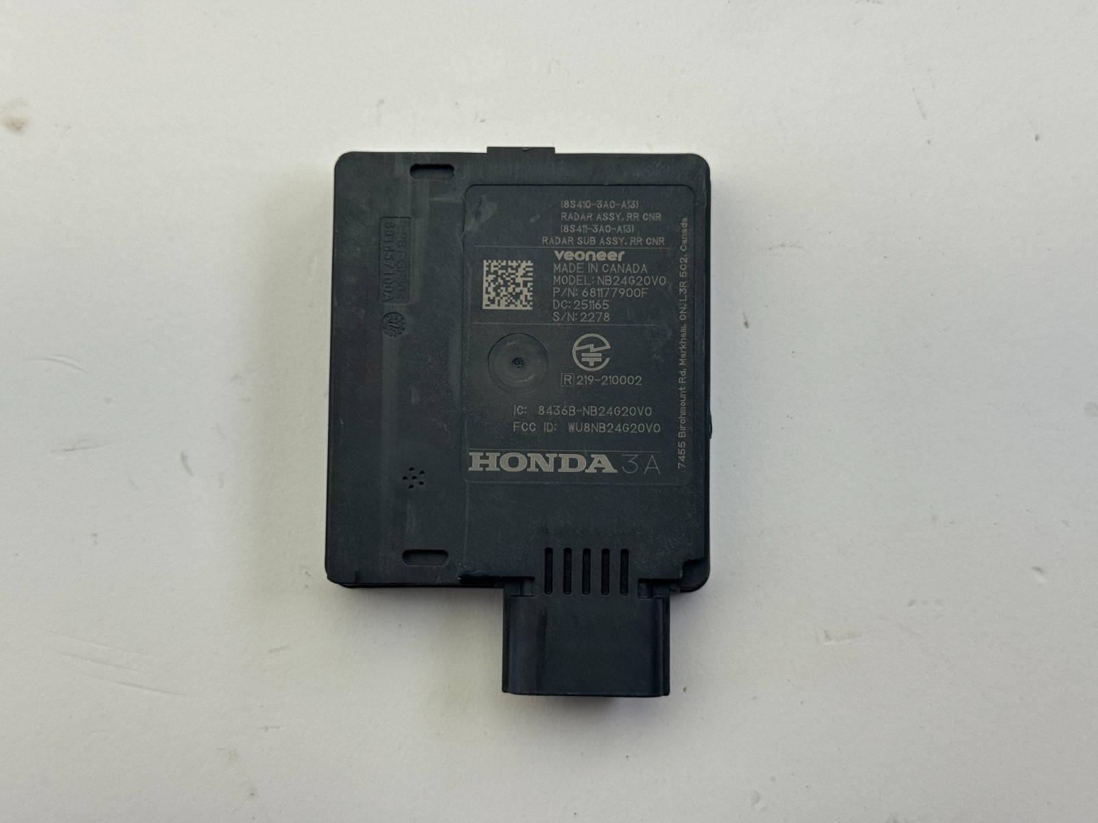 OEM 2023 Honda CR-V Blind Spot Radar Sensor 8S410-3A0-A13