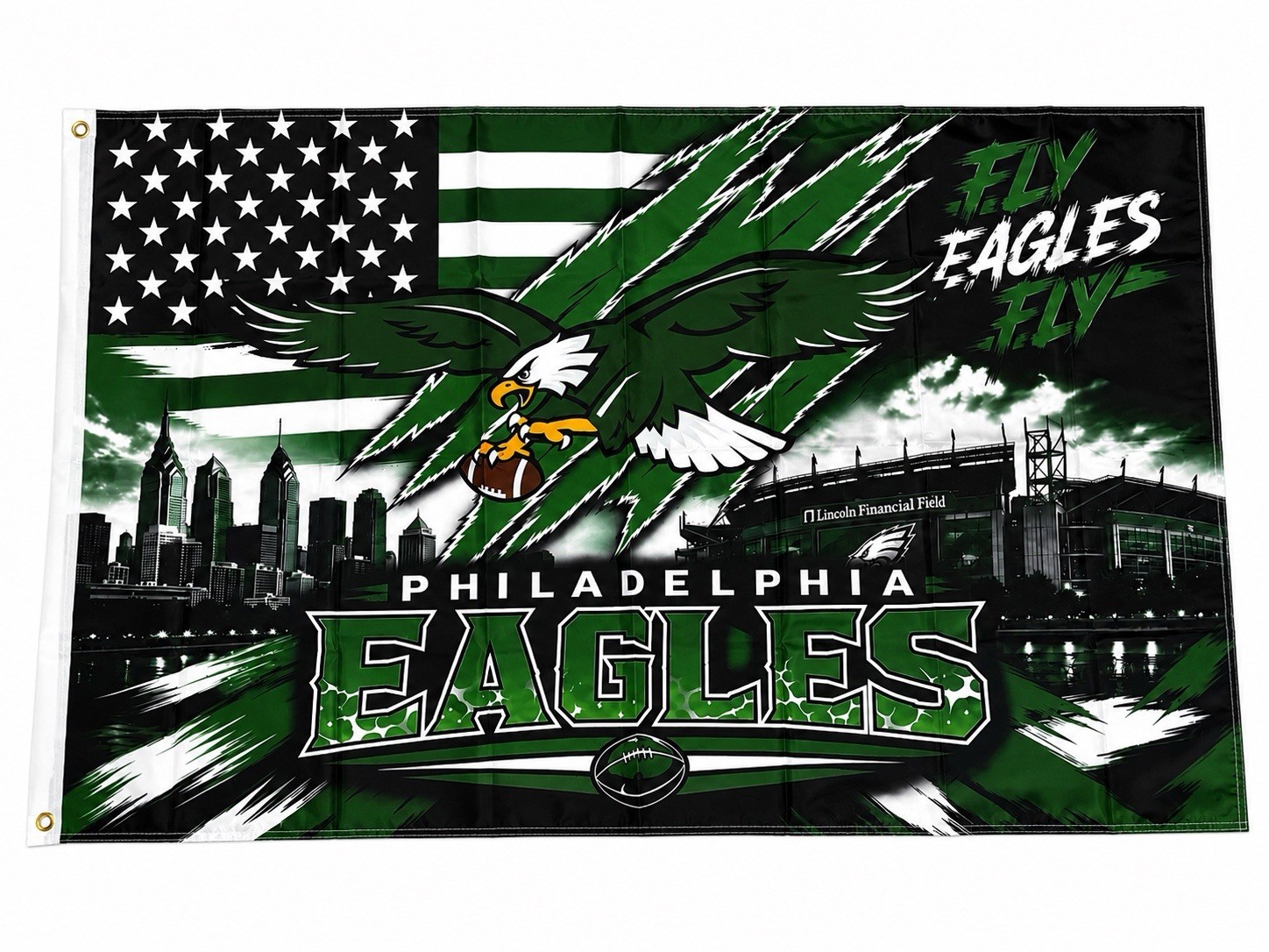 Philadelphia Eagles 3x5 FT Banner Flag Fly Eagles Football Fan Decor