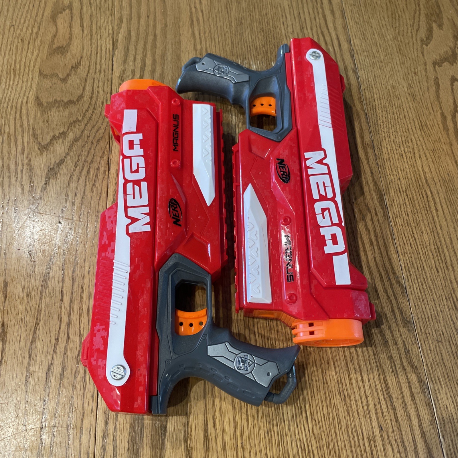 NERF N-Strike Elite Mega Magnus Dart Blaster Red 2012 Hasbro x2