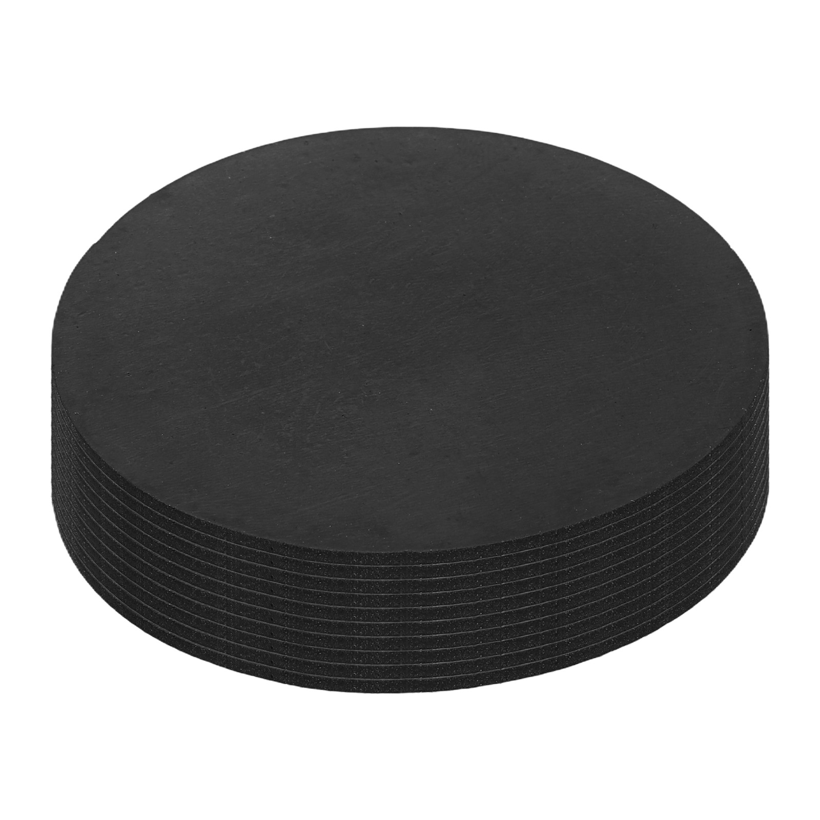 10Pcs Non Slip Furniture Pads, 70x1.7mm Round Rubber Furniture Grippers, Black