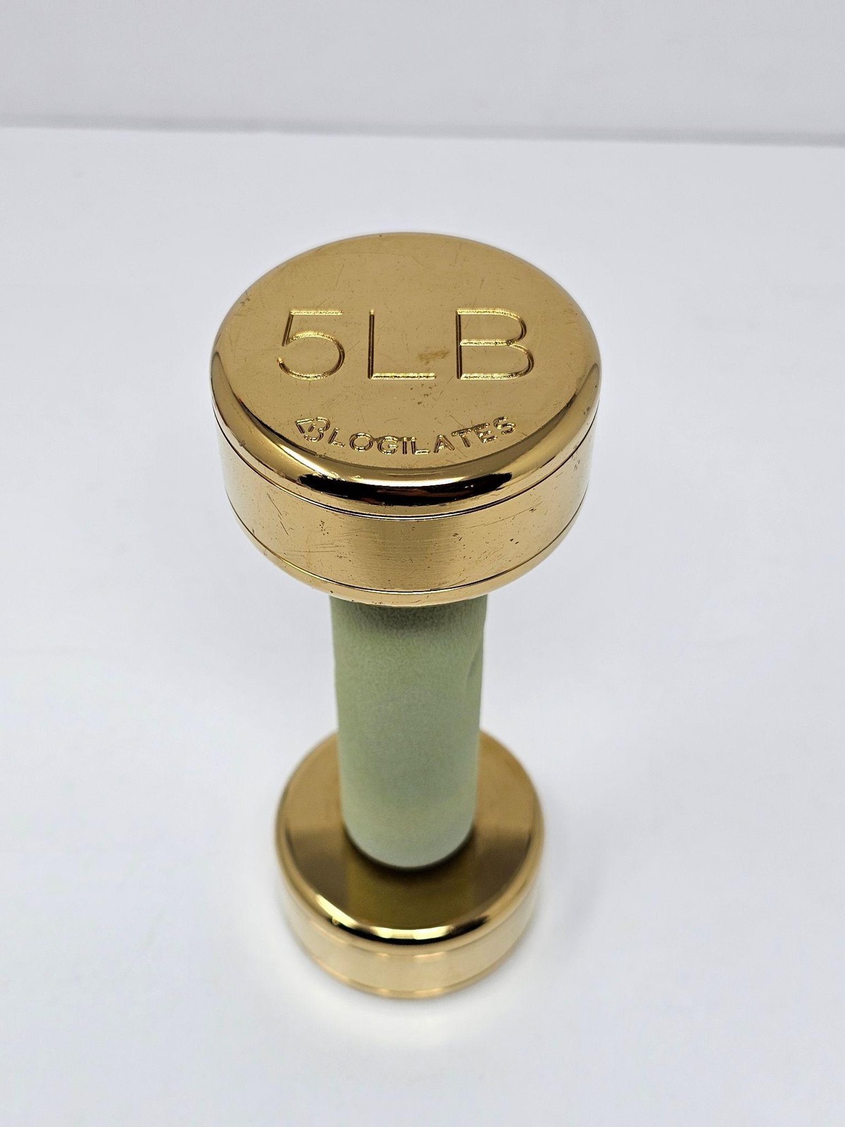 Blogilates Single 5 LB Dumbbell Gold Neoprene Grip Fixed Weight Hand Weight