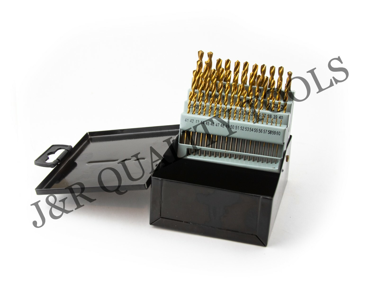 60 Pc Titanium Nitride Coated Numbered Drill Bit Set #1 ~ #60 (0.228"-0.04)